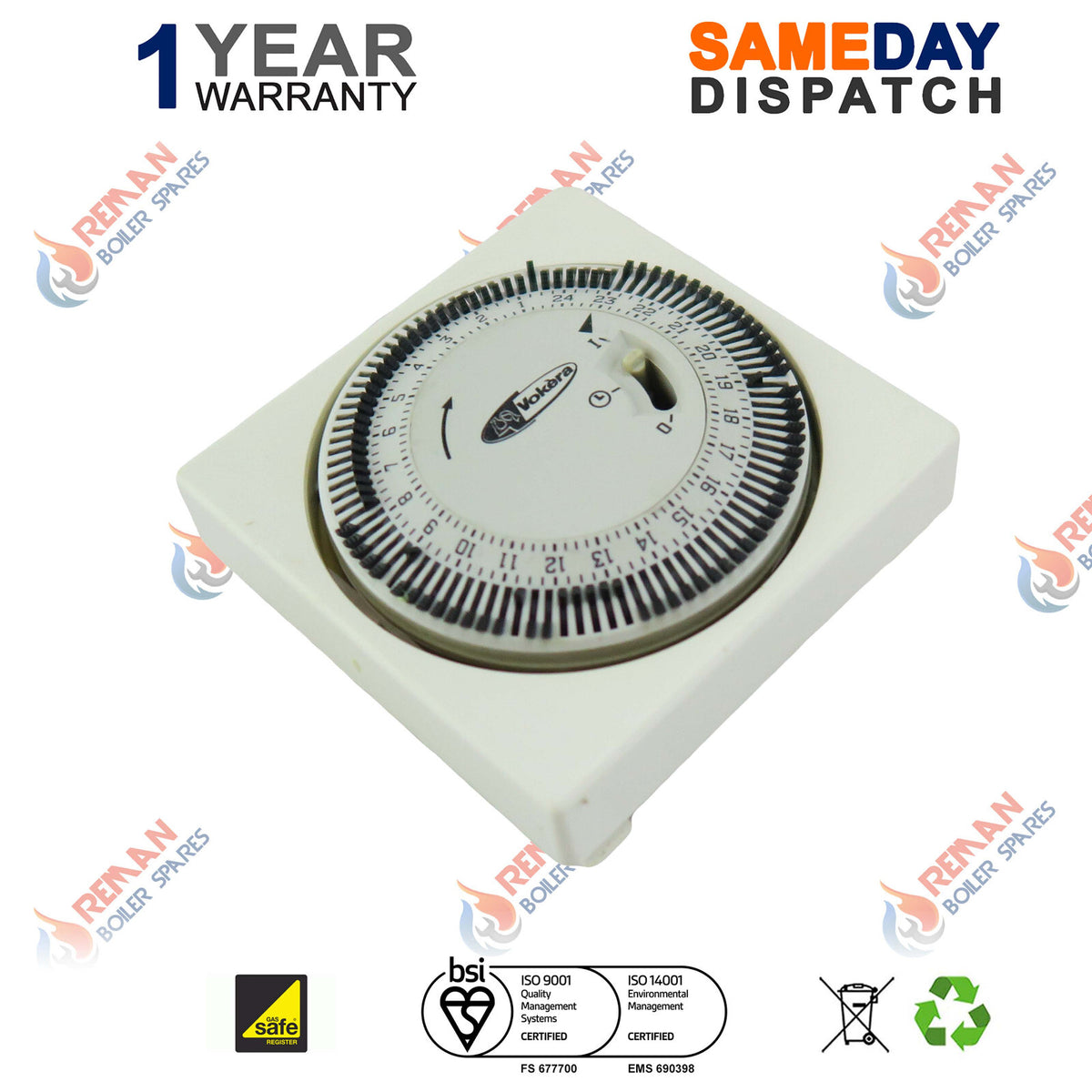 VOKERA OPTION BOILER MECHANICAL TIMER CLOCK 201