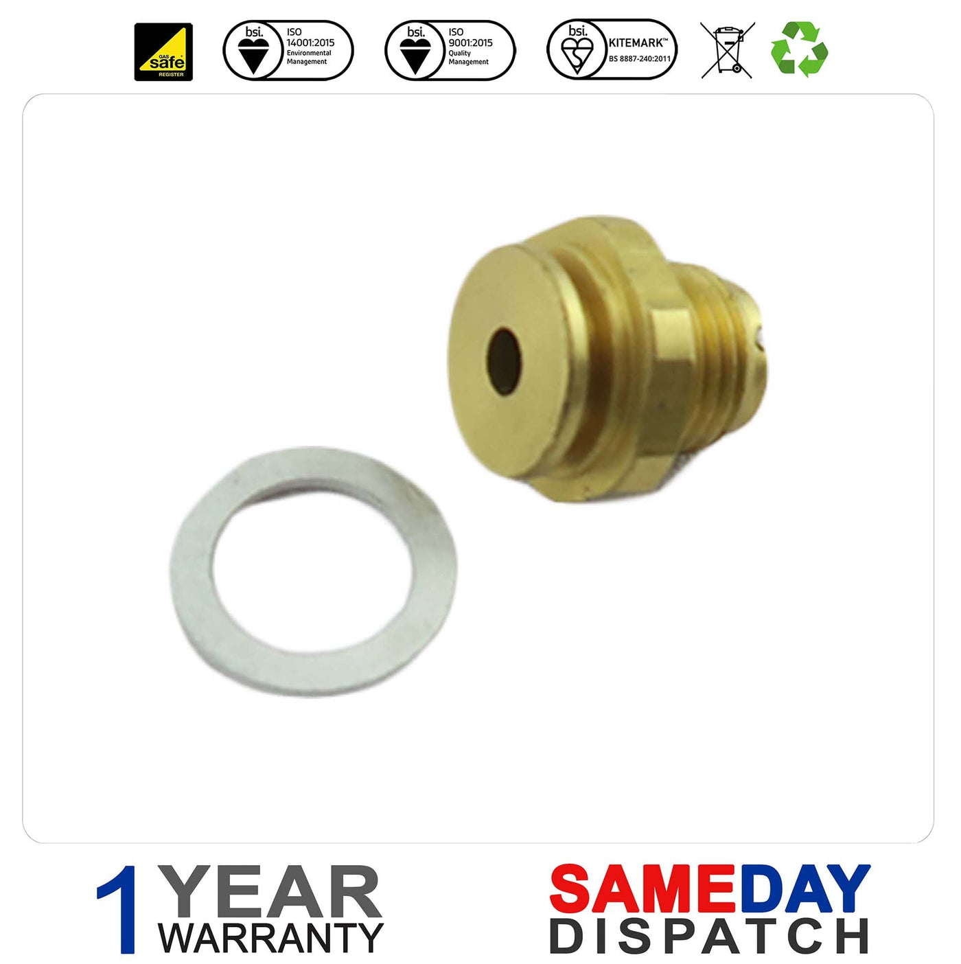 Ariston, Biasi, Ideal, Halstead Boiler Diverter Valve Gland Nut