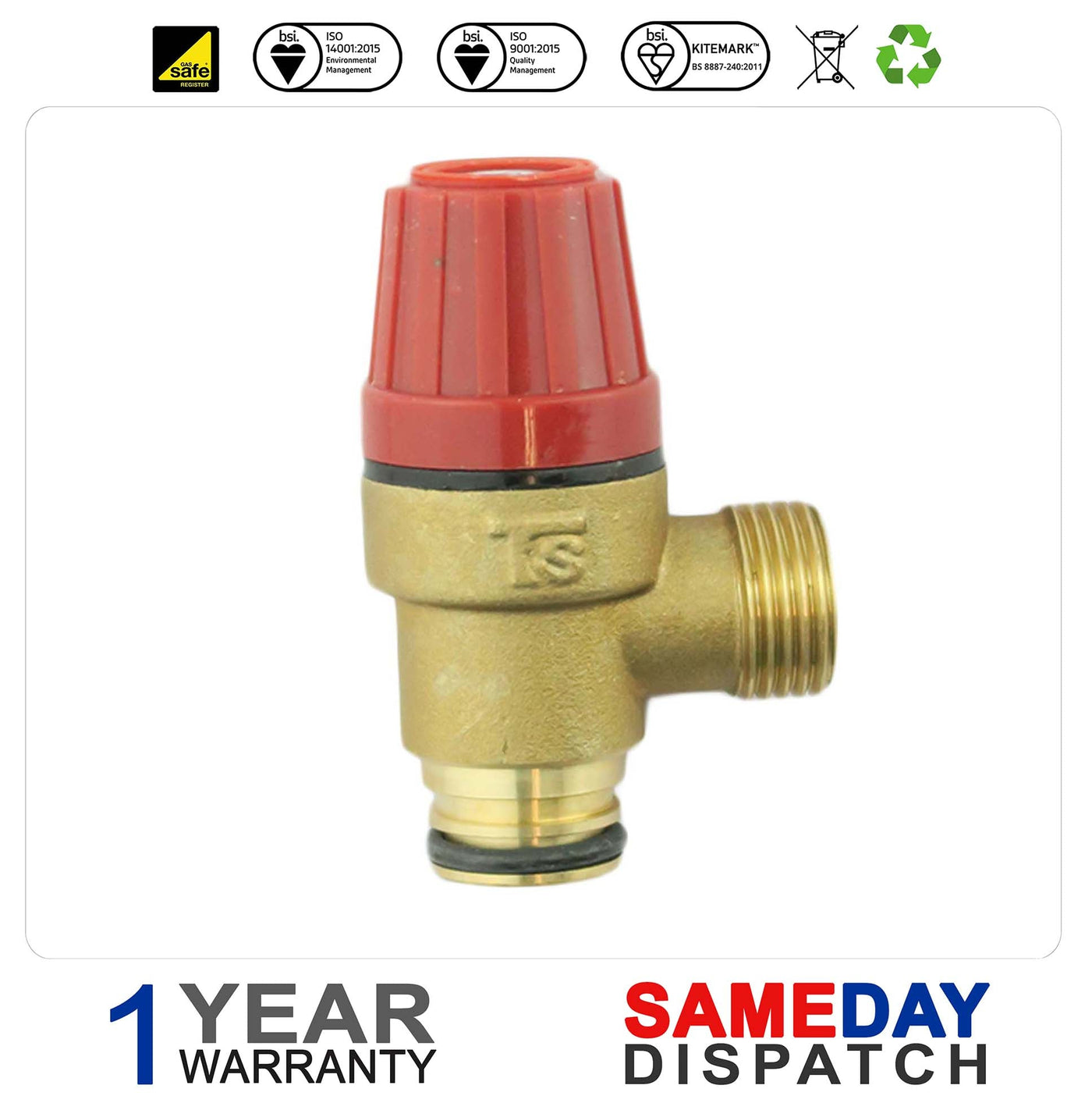 Ferroli Tech 31C 38c T One 25C HE 30C Pressure Relief Valve PRV 39818270