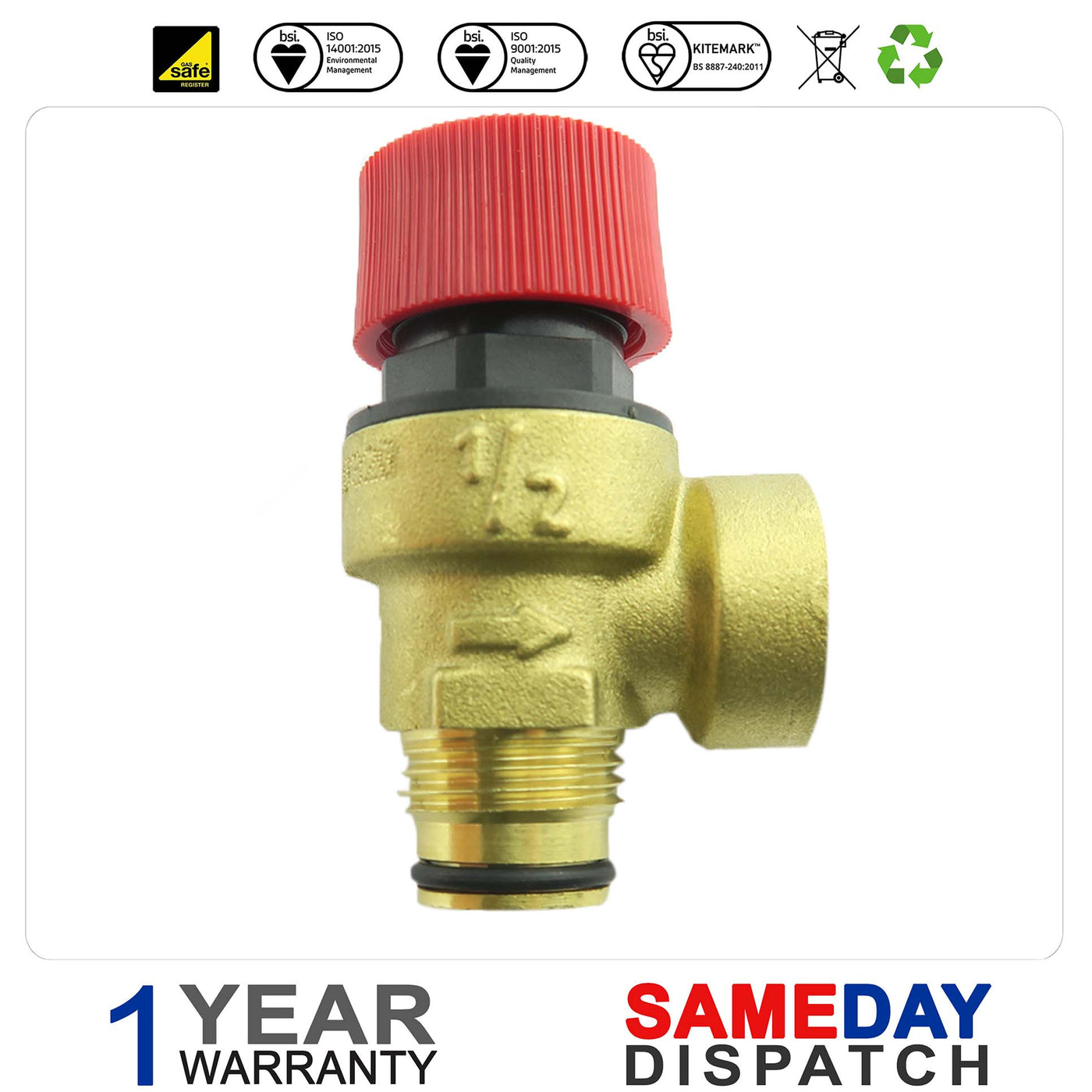 Ideal Mini/Europa Boiler Pressure Relief Valve PRV 172494