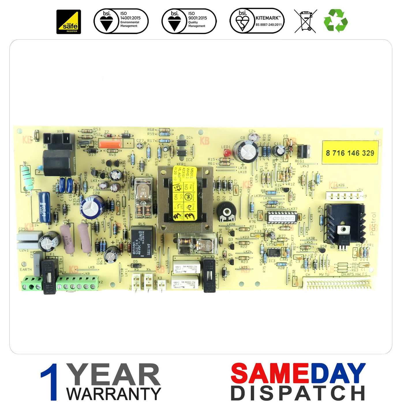 Worcester 28I Rsf Boiler PCB 87161463290