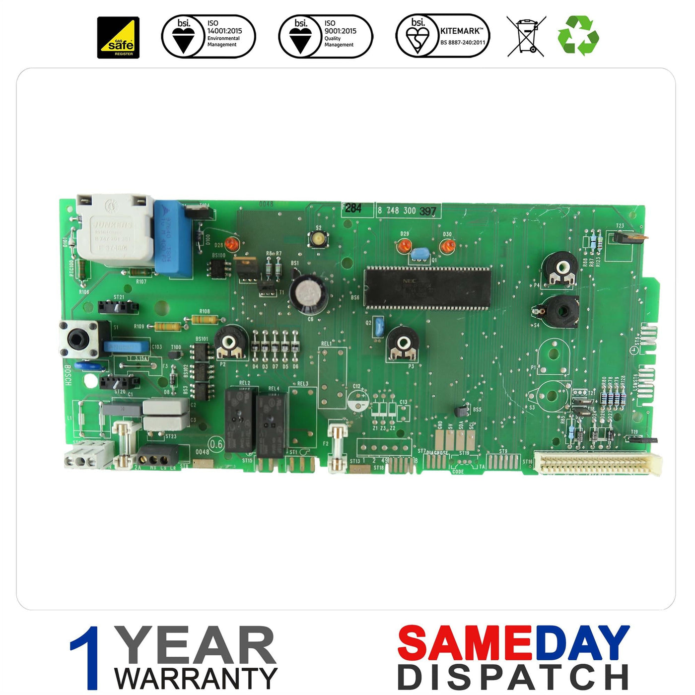 WORCESTER 25SI PRINTED CIRCUIT BOARD PCB 87483003970