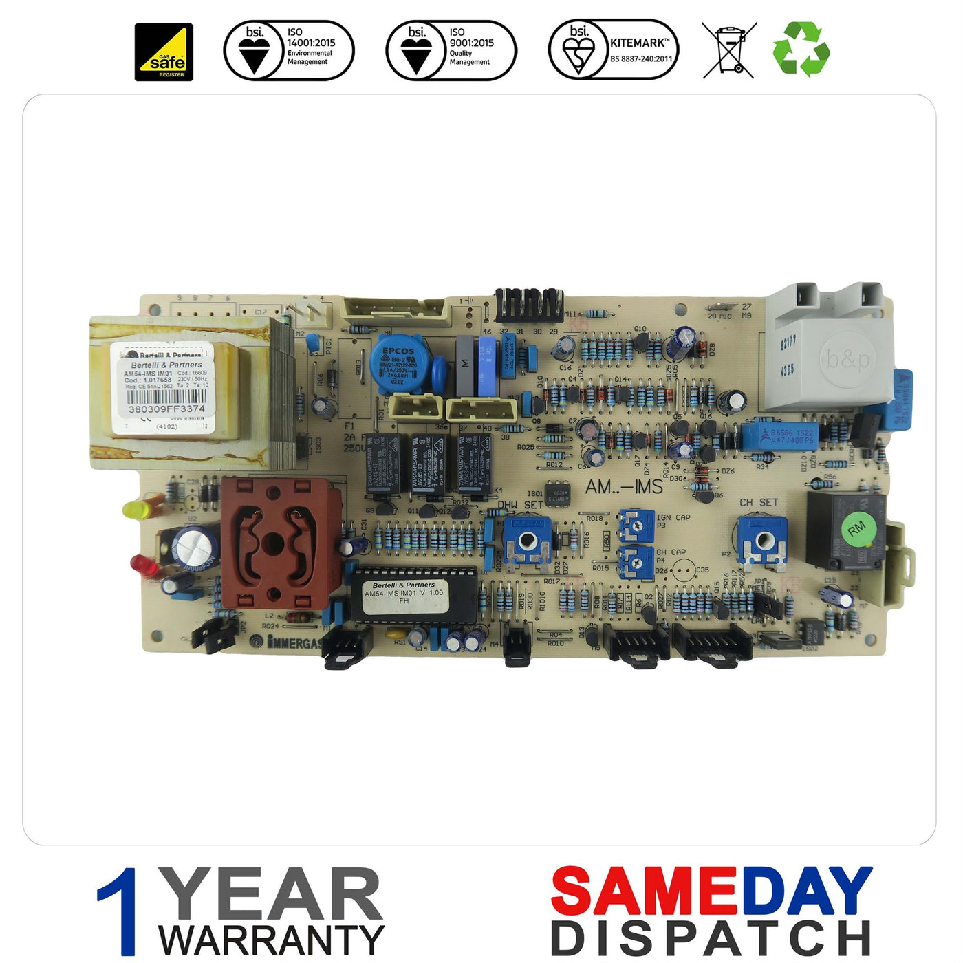 Alpha CB50 Boiler PCB 1.017658