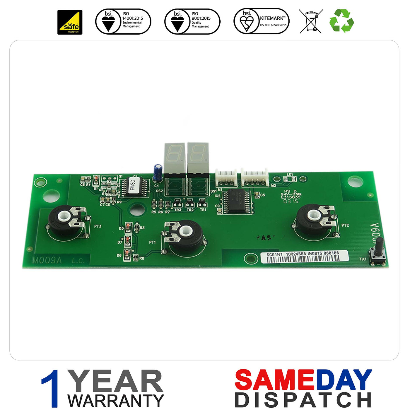 Vokera Control PCB 10024558 was 10020477 1854