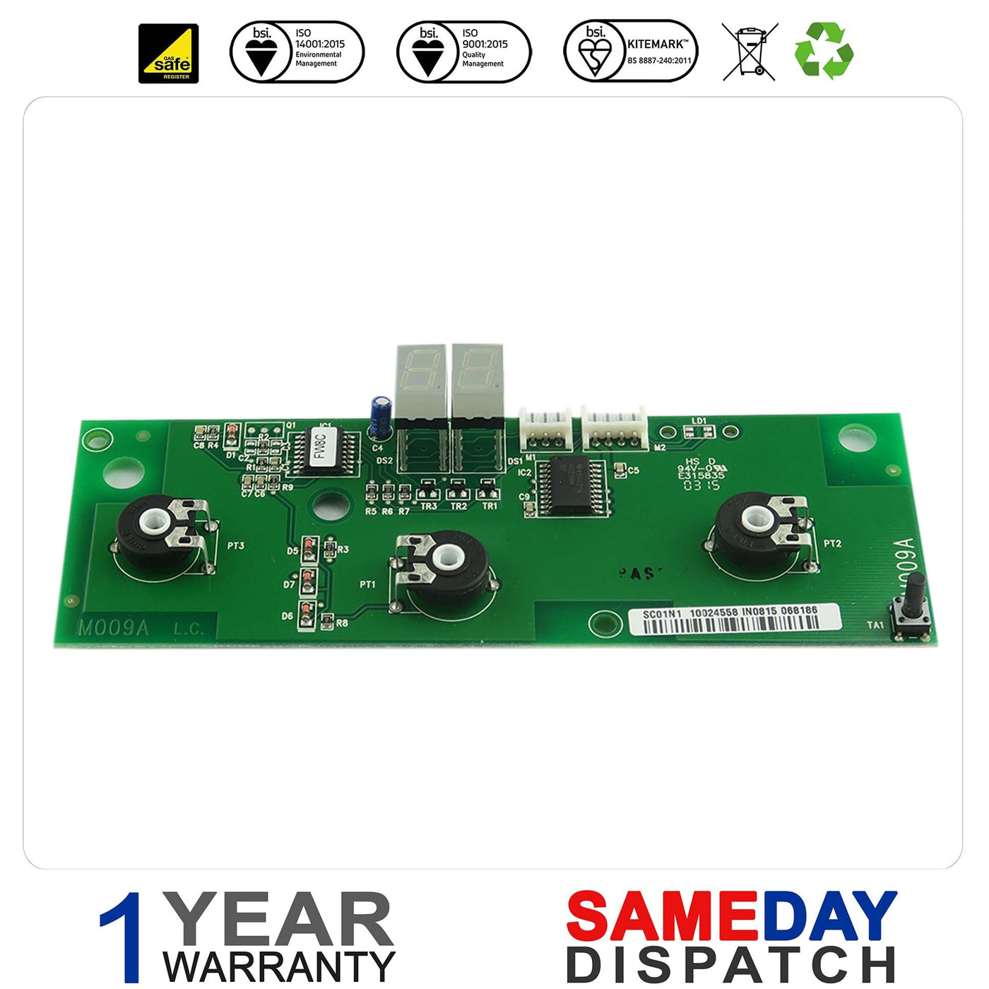VOKERA LINEA , SYNERGY & MYNUTE PCB 10024558 R10024558 ORIGINAL