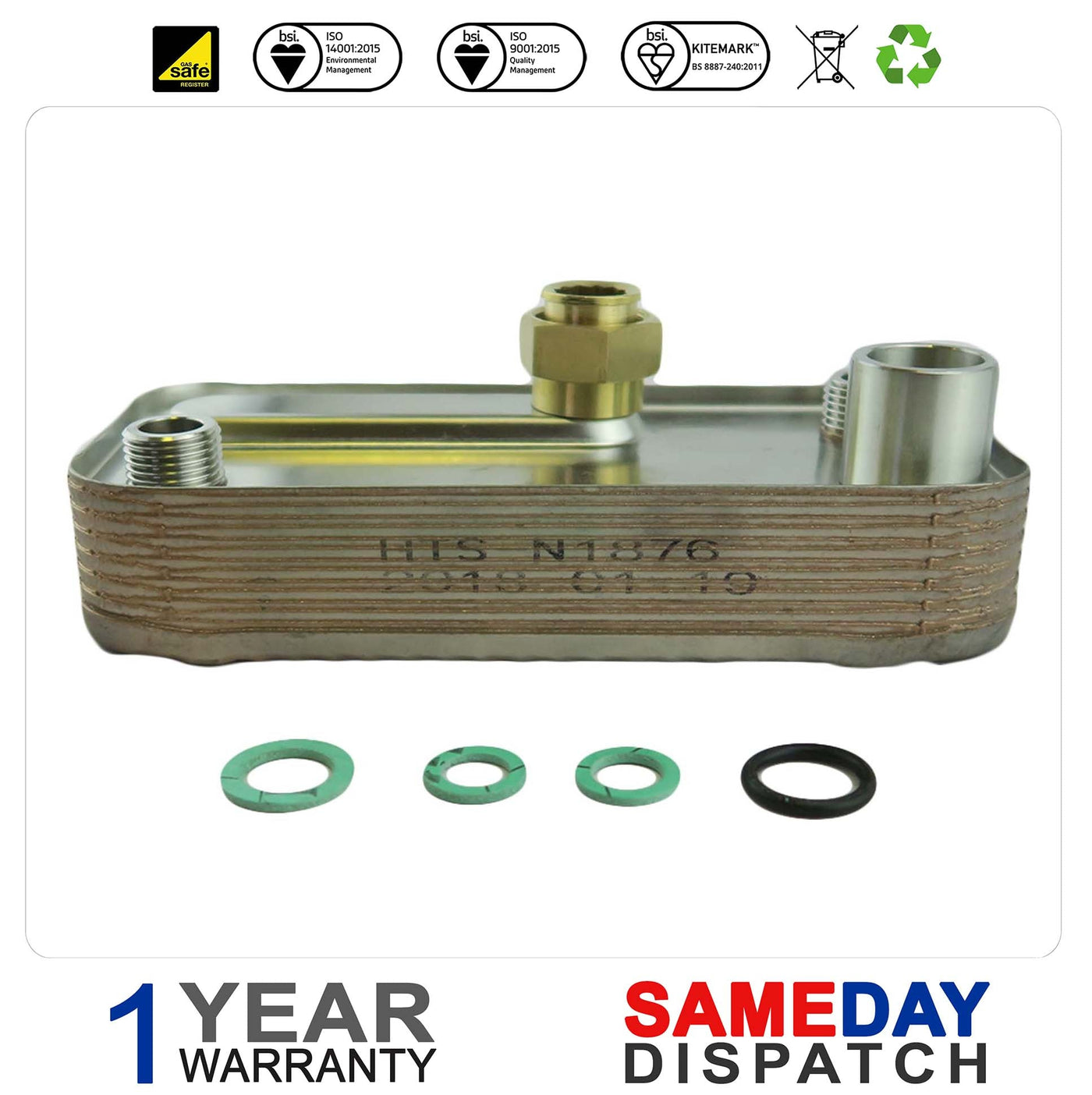 Alpha CB24 CB24X Heat Exchanger & O'Ring's 1.015957 Was 1.031113