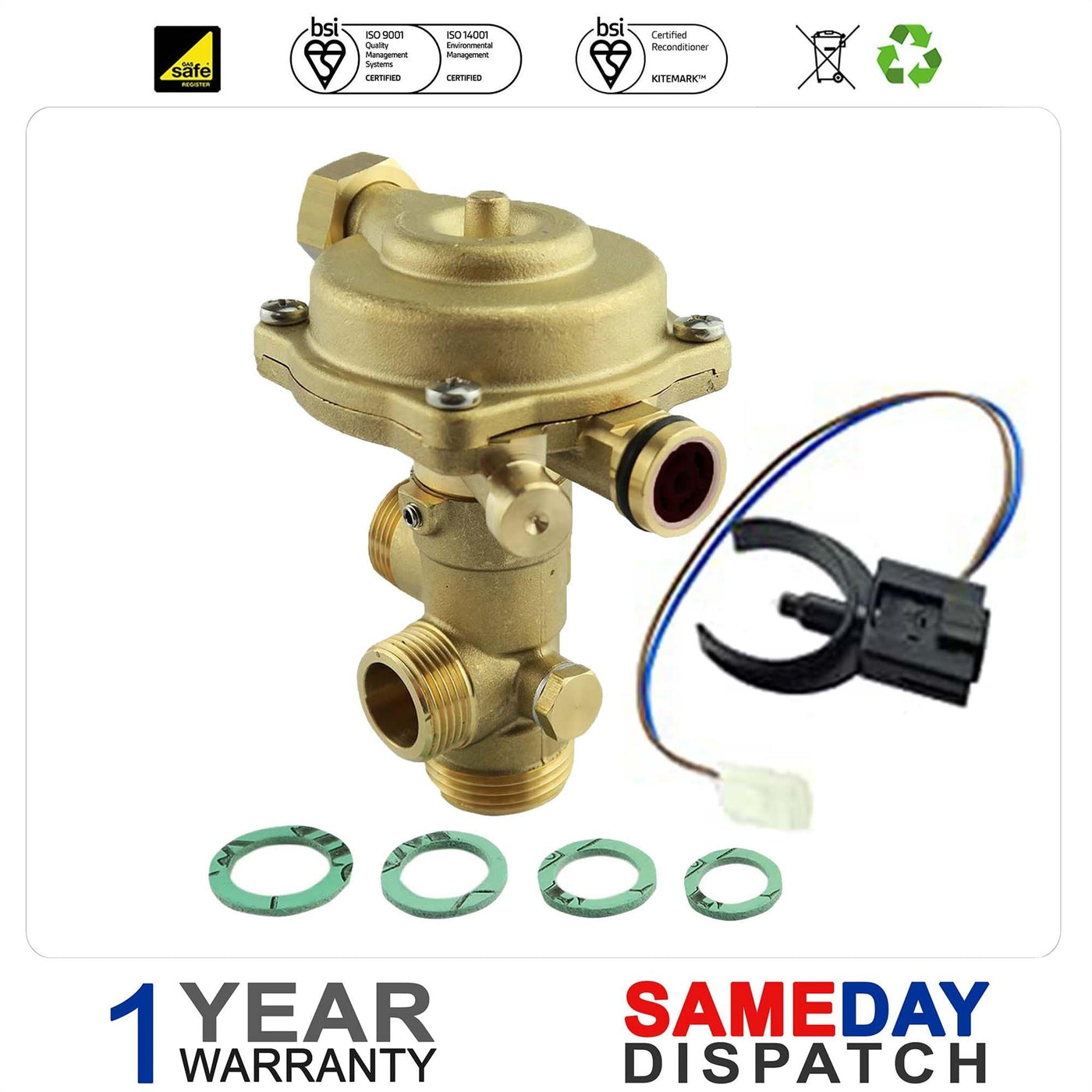 ALPHA CB28 & CB28X BOILER DIVERTER VALVE 3.012752 BRAND NEW