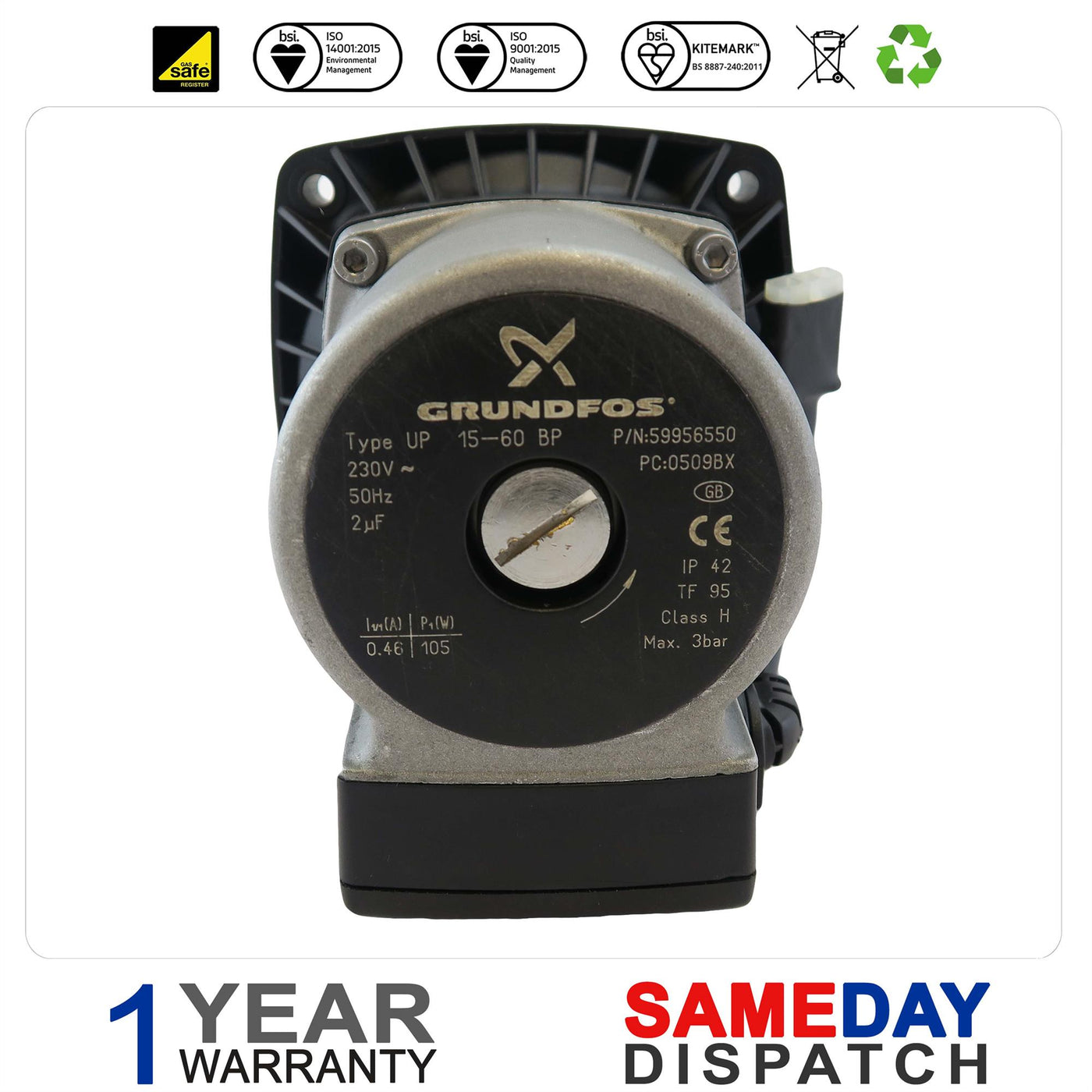 Baxi Bahama 100 & Barcelona System Boiler Pump 5113411 240395