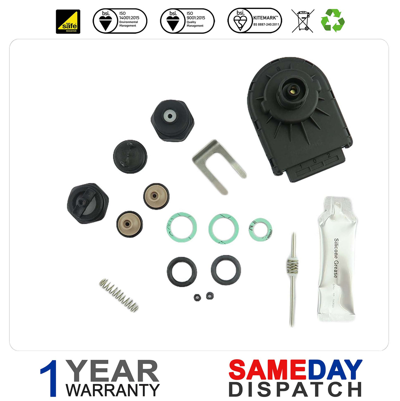 Heatline Solaris 25 & 30 Diverter Valve Repair Kit with Actuator Motor