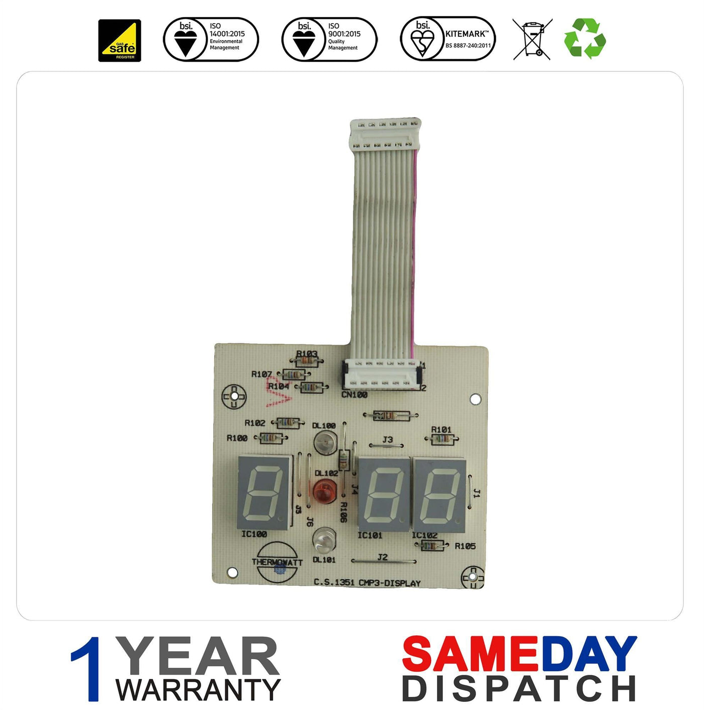 ARISTON MICROGENUS HE DISPLAY PCB 65100709