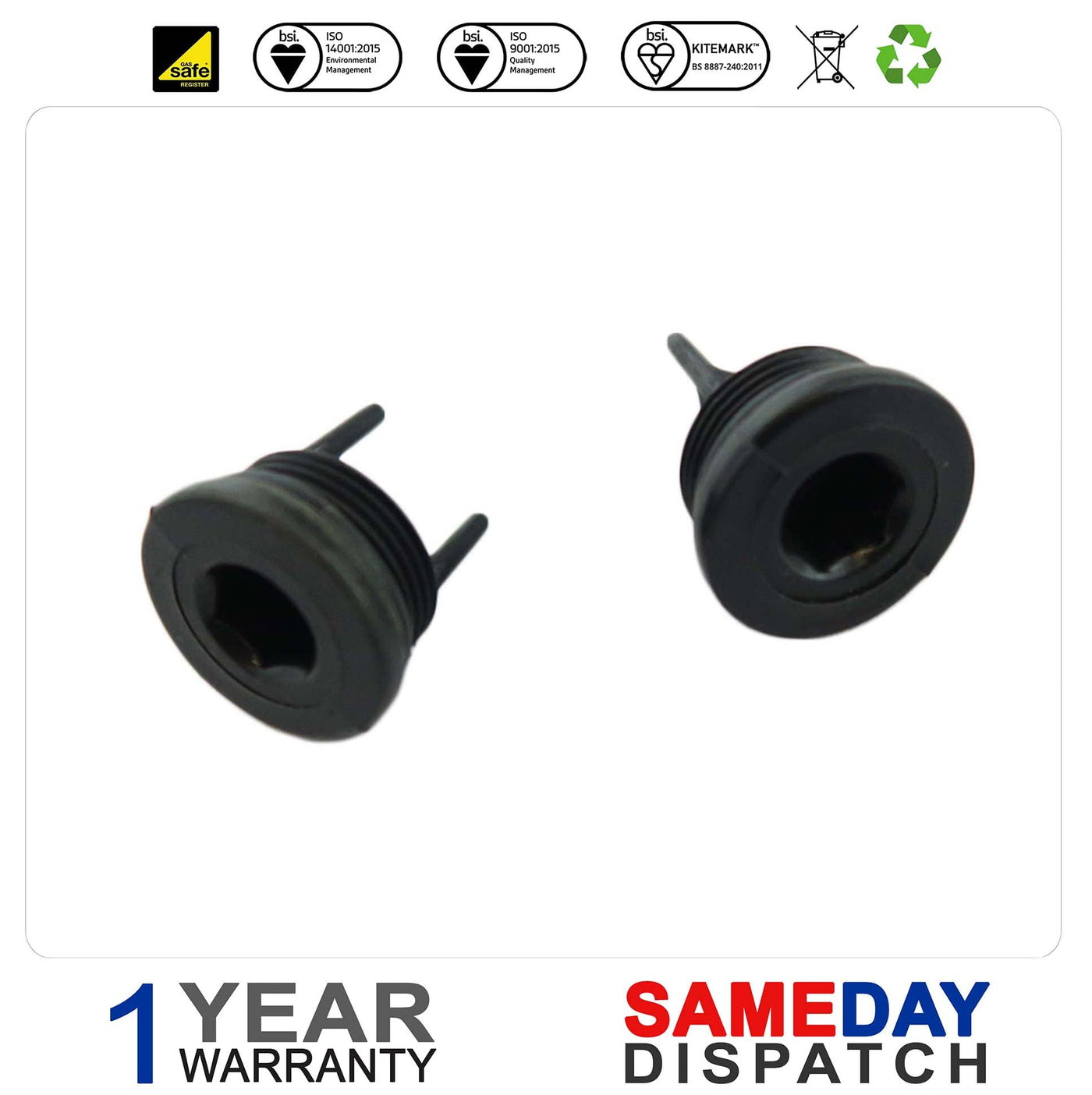 2 X Glowworm 30C Diverter Valve Plug 3003202082 D003202082