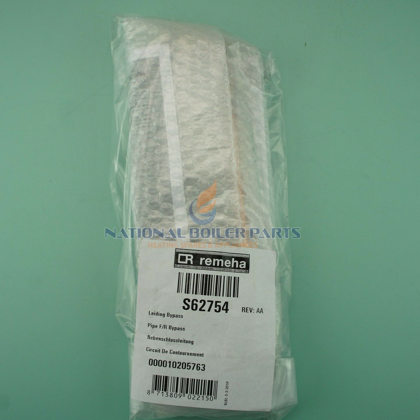 REMEHA AVANTA PIPE F/R BYPASS S62754 720542401
