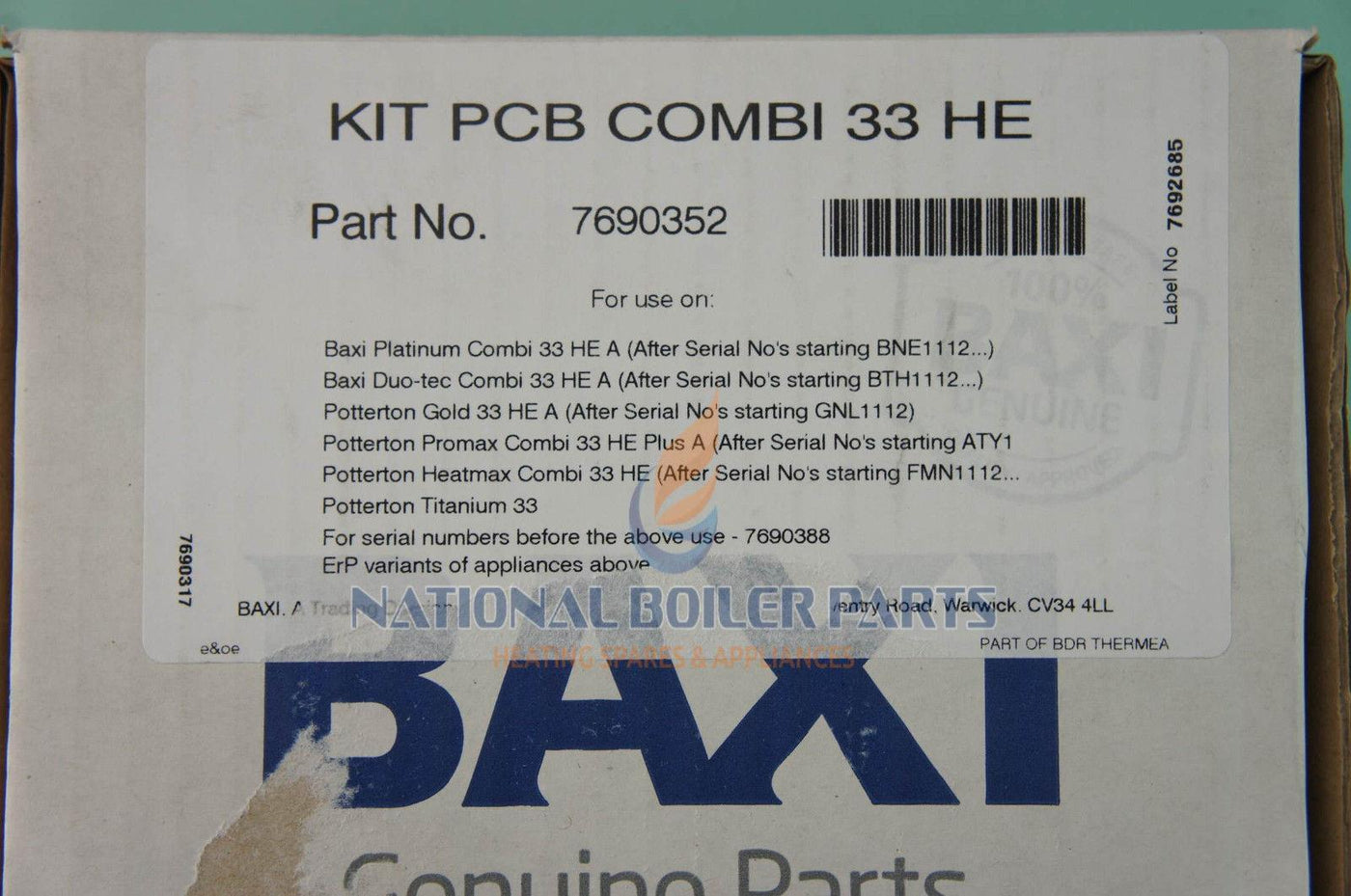 Refurbished R7690388 & R7690352 PCB 9500116