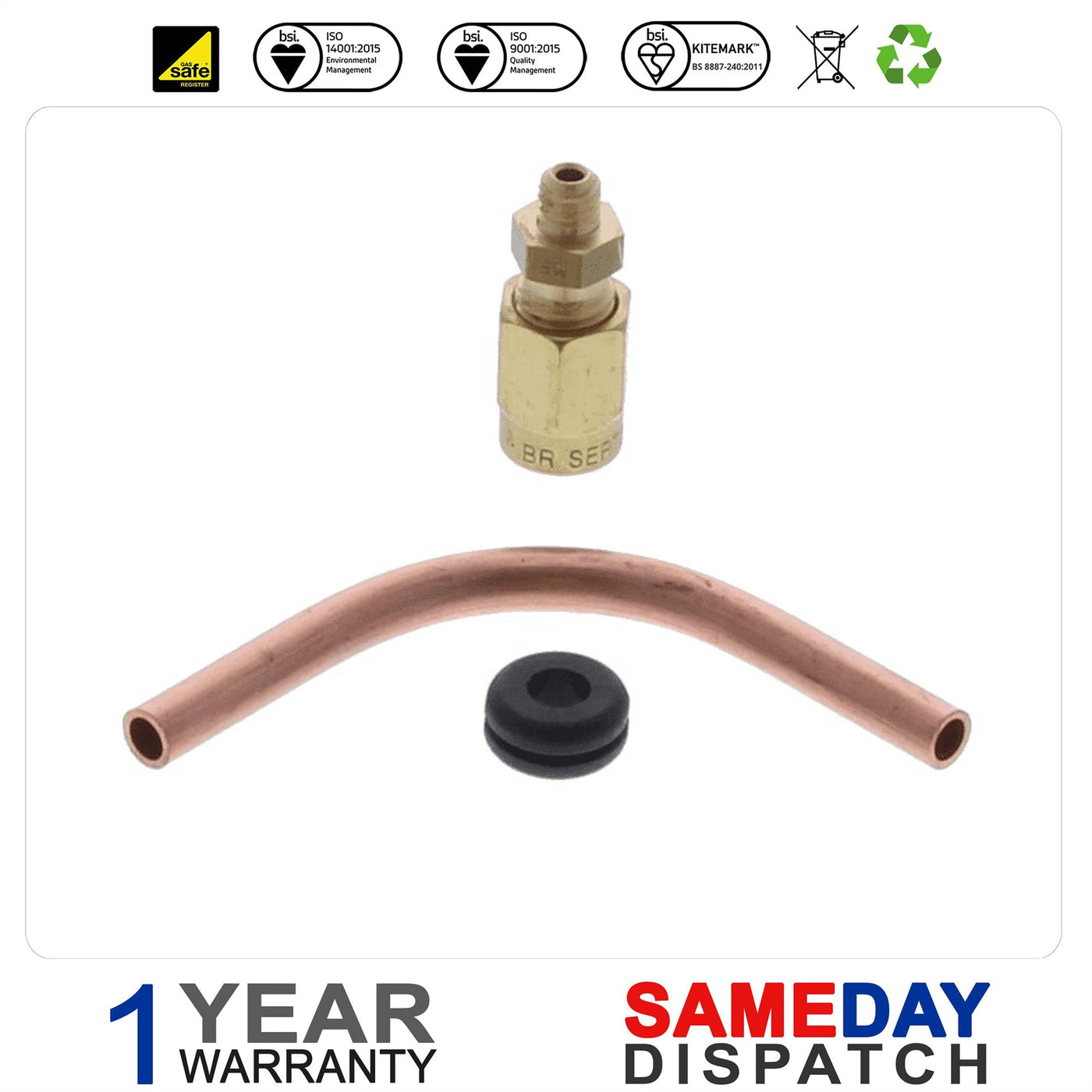 Baxi Potterton Main Gas Spare 5mm Pipe 242475