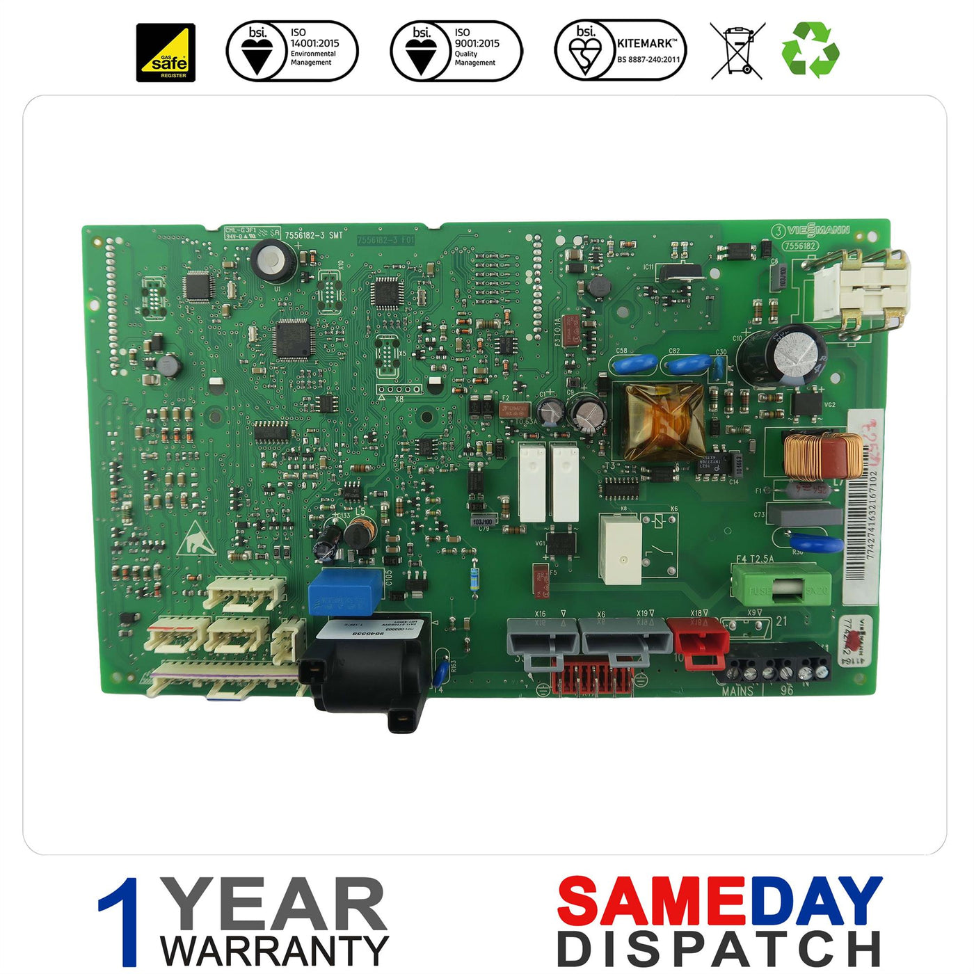 Viessmann 100 WB1HC 19kW System Boiler PCB 7870767 VBC1130F22.001