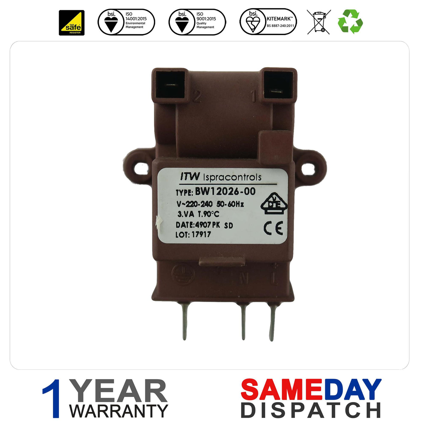 Ariston Aco Plus Boiler Igniter 61002105-20