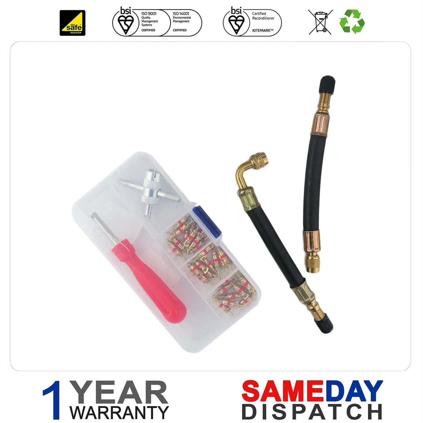 34pcs Tyre Valve Core Remover Tool Repair Kit First Aid Kit for Expansion Vessel