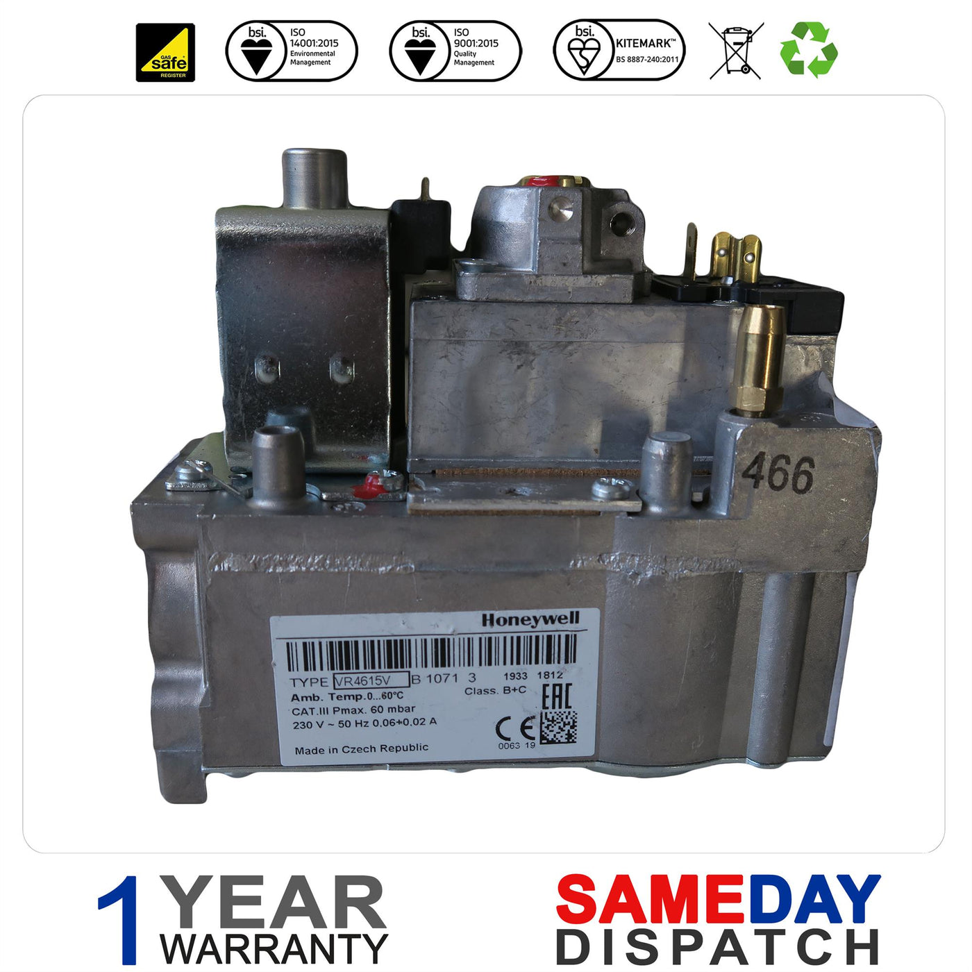 Ideal Commercial Evomax Gas Valve Kit 176777