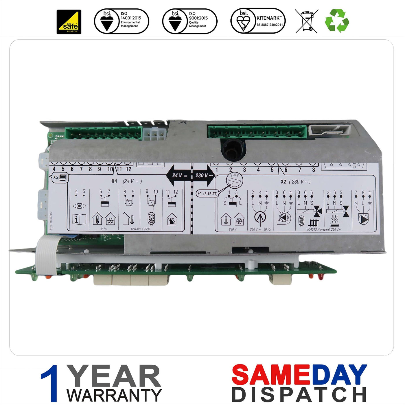 Intergas Boiler Control PCB IC3 074448