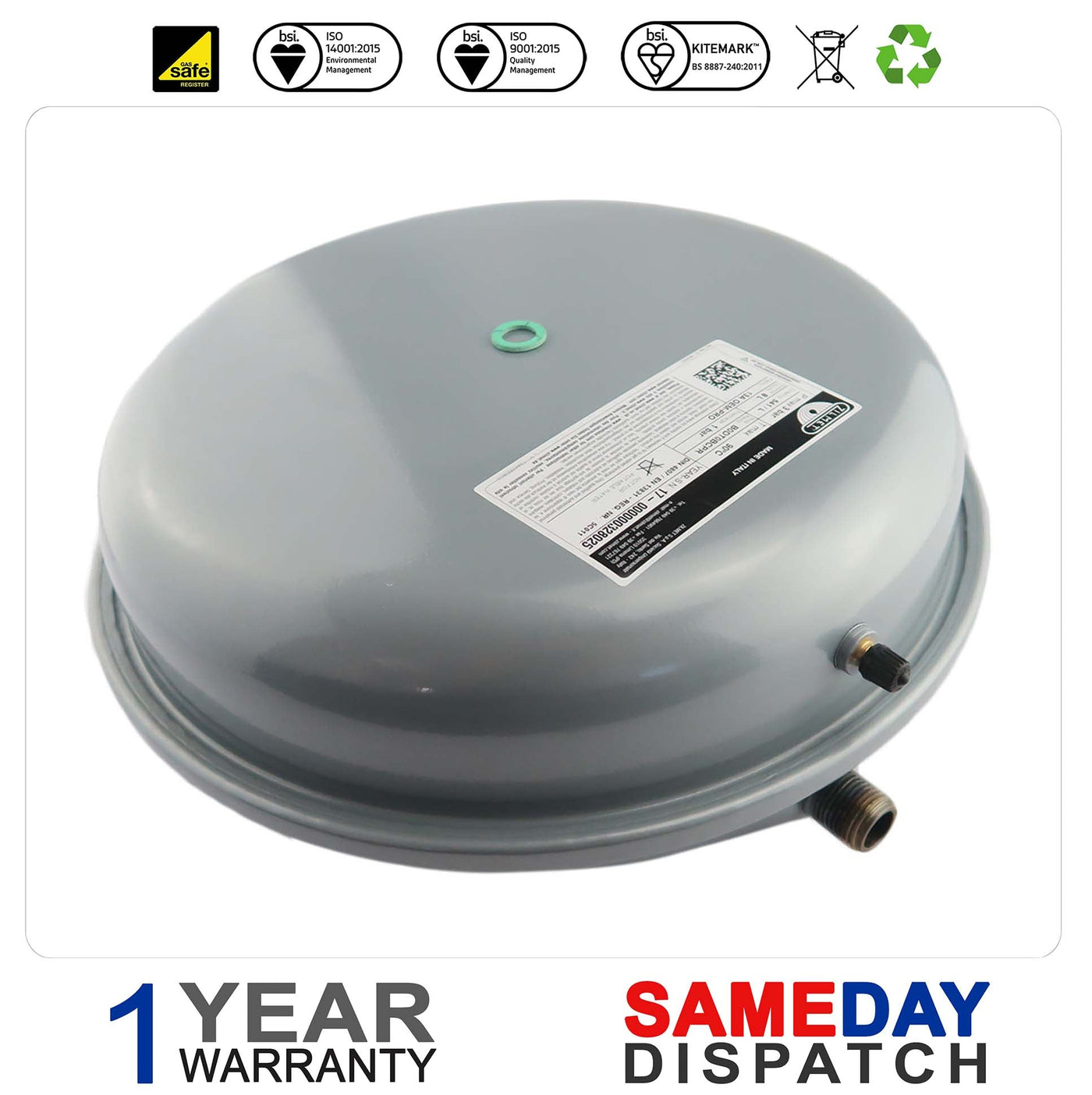 GLOWWORM ULTIMATE SEALED SYSTEM 8L EXPANSION VESSEL 2000800694