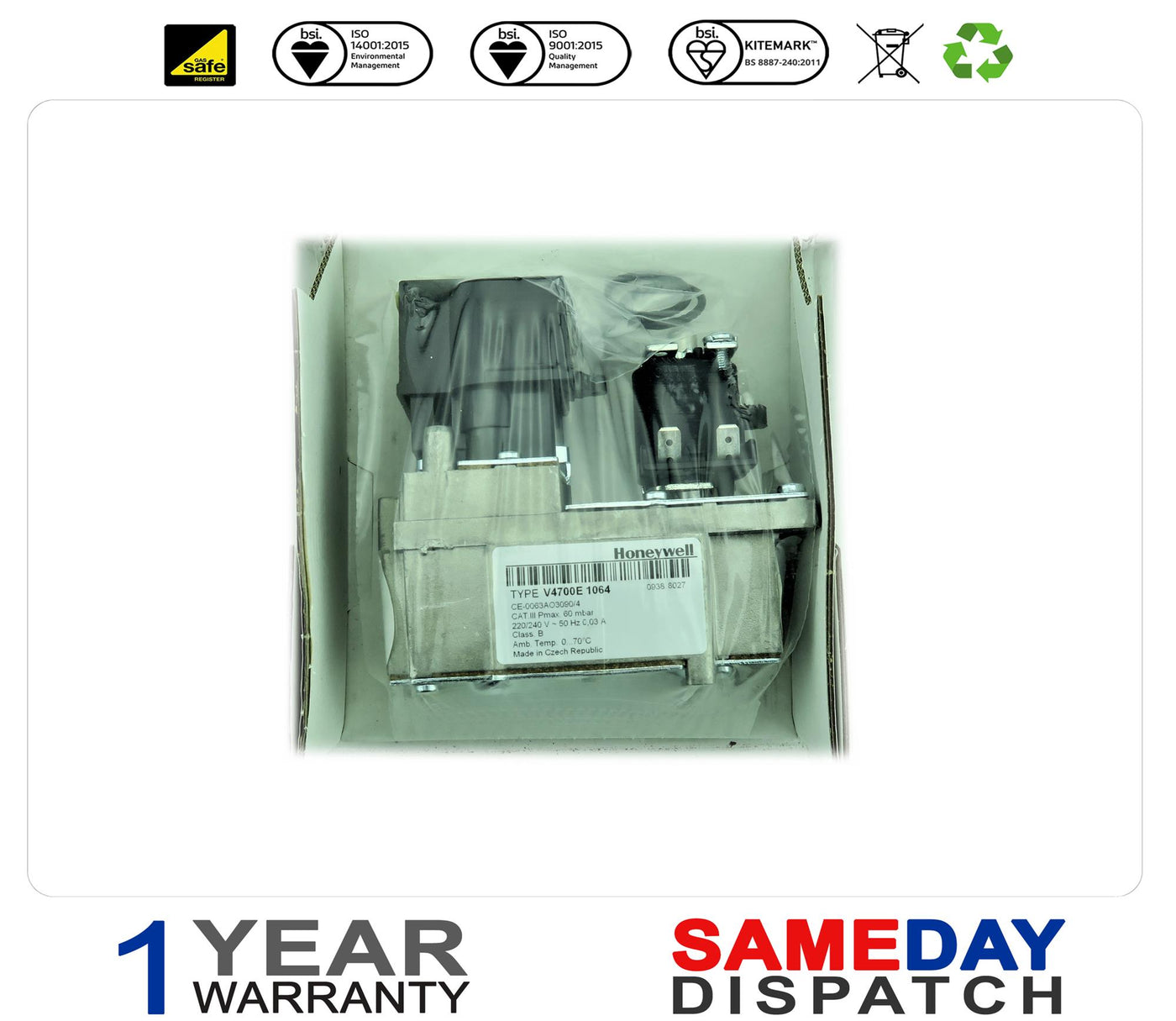 Ideal Elan Honeywell Gas Valve V4700E1049 003940