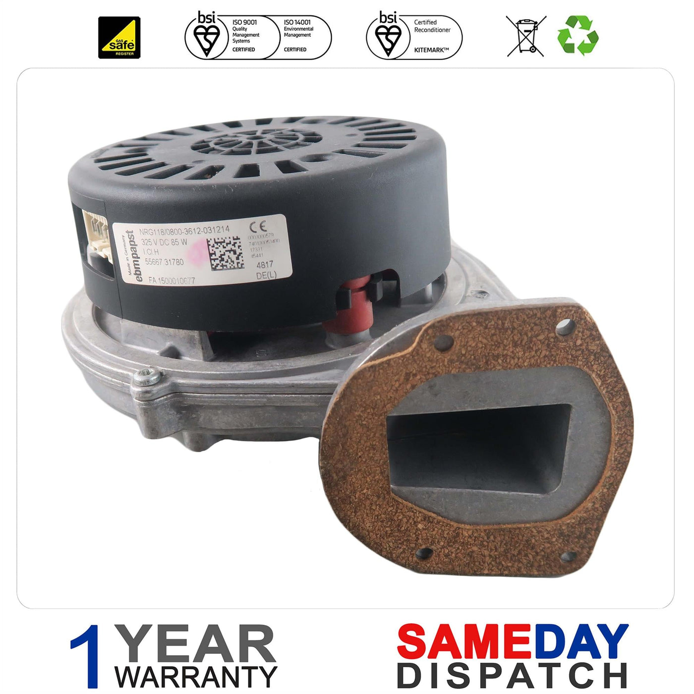 Ariston Boiler Fan Assembly 65116558-01