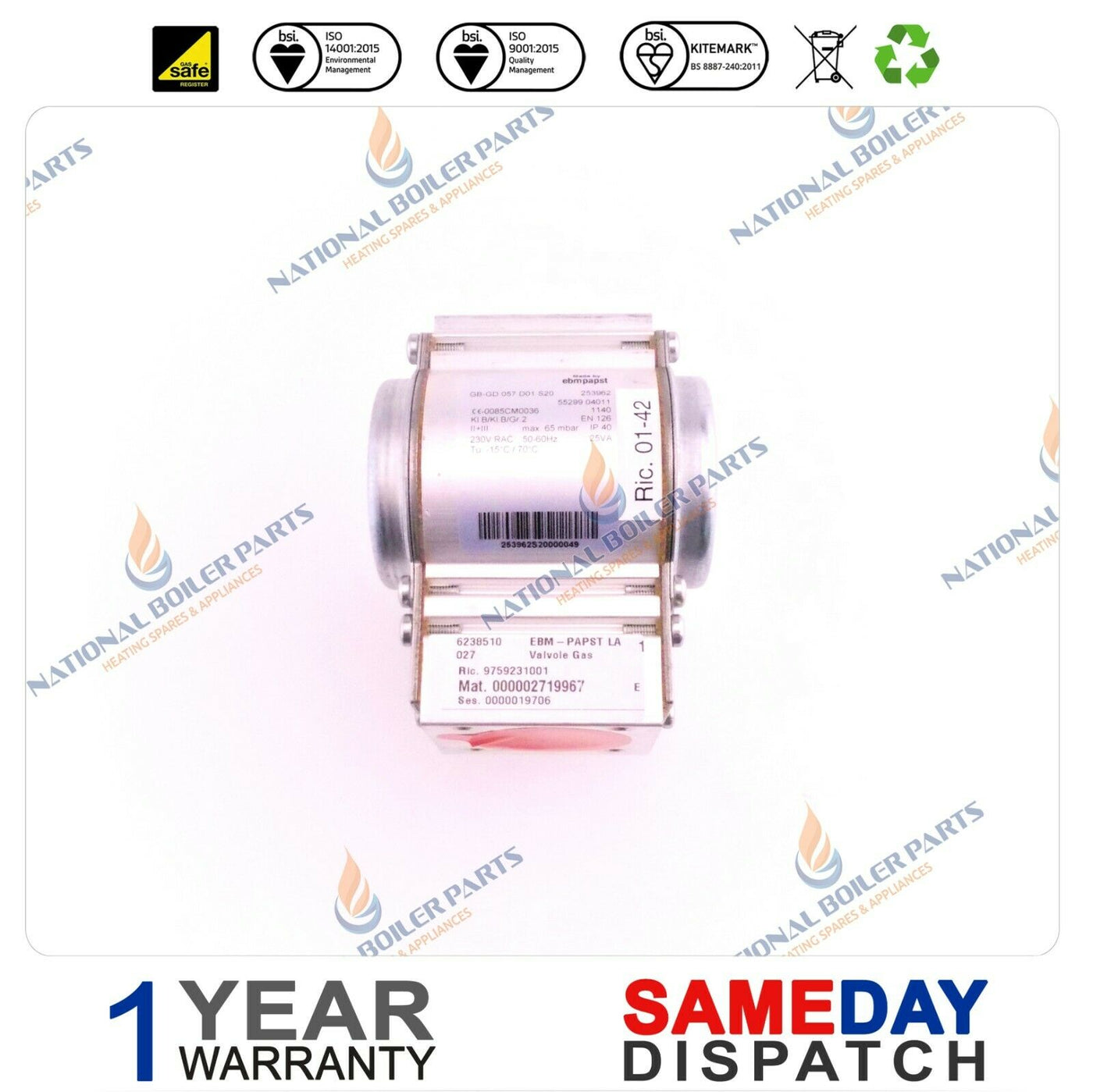 Sime Planet Dewy Boiler Gas Valve 6238510