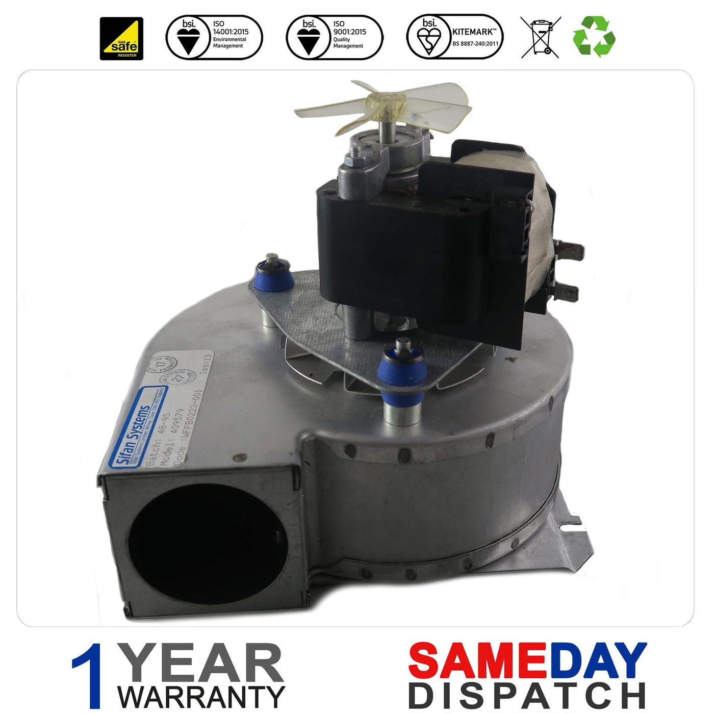 Baxi Boiler Fan Assembly 409579