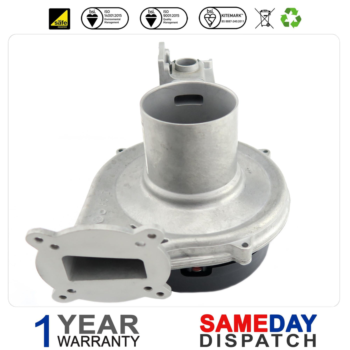 VIESSMANN VITODENS 100-W B1KA COMBI 30 35KW BOILER FAN ASSEMBLY 7837255