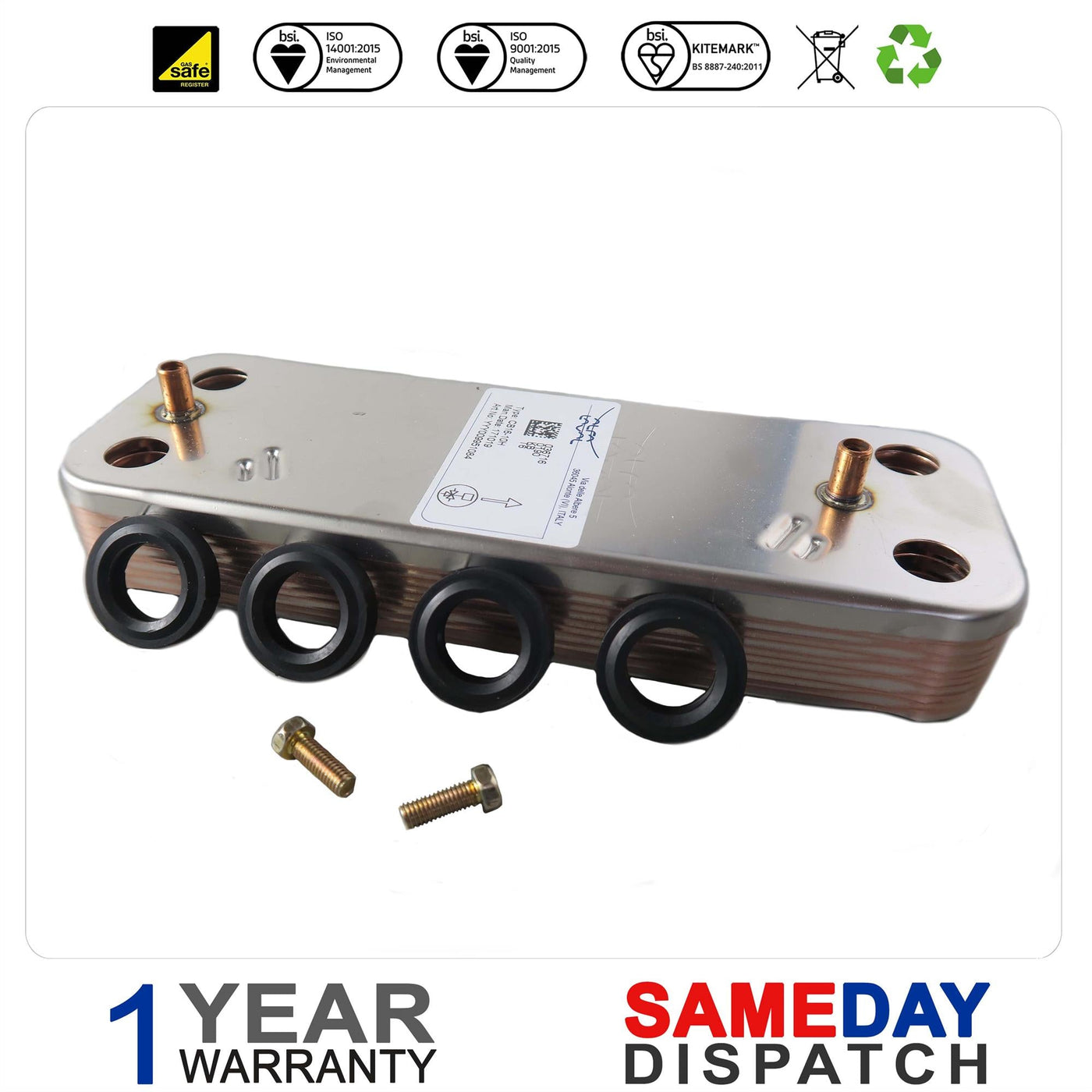 Baxi Potterton Main DHW Plate Heat Exchanger 7225724 was 248046