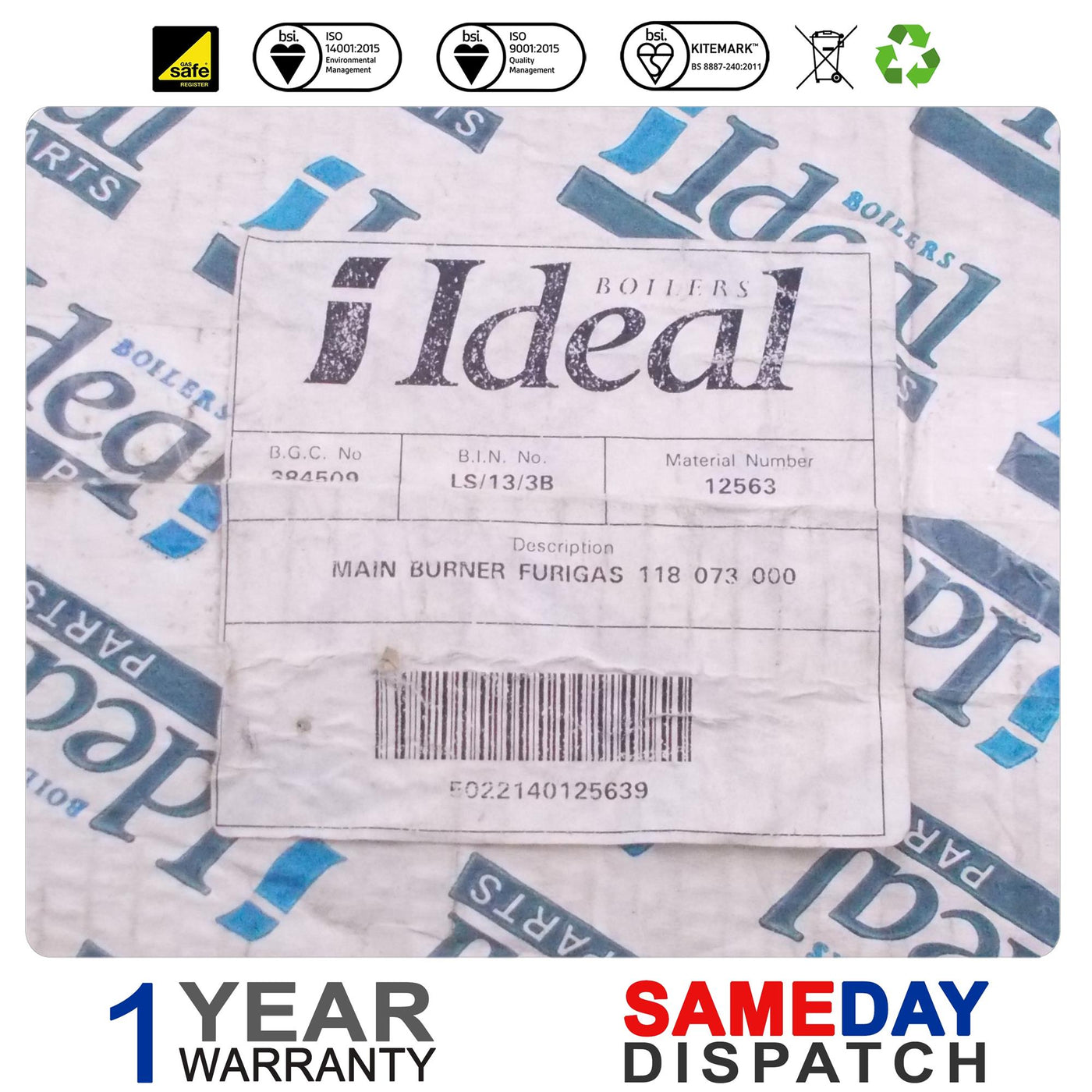 Ideal Domestic Mexico Slimline Main Burner Furigas 012563