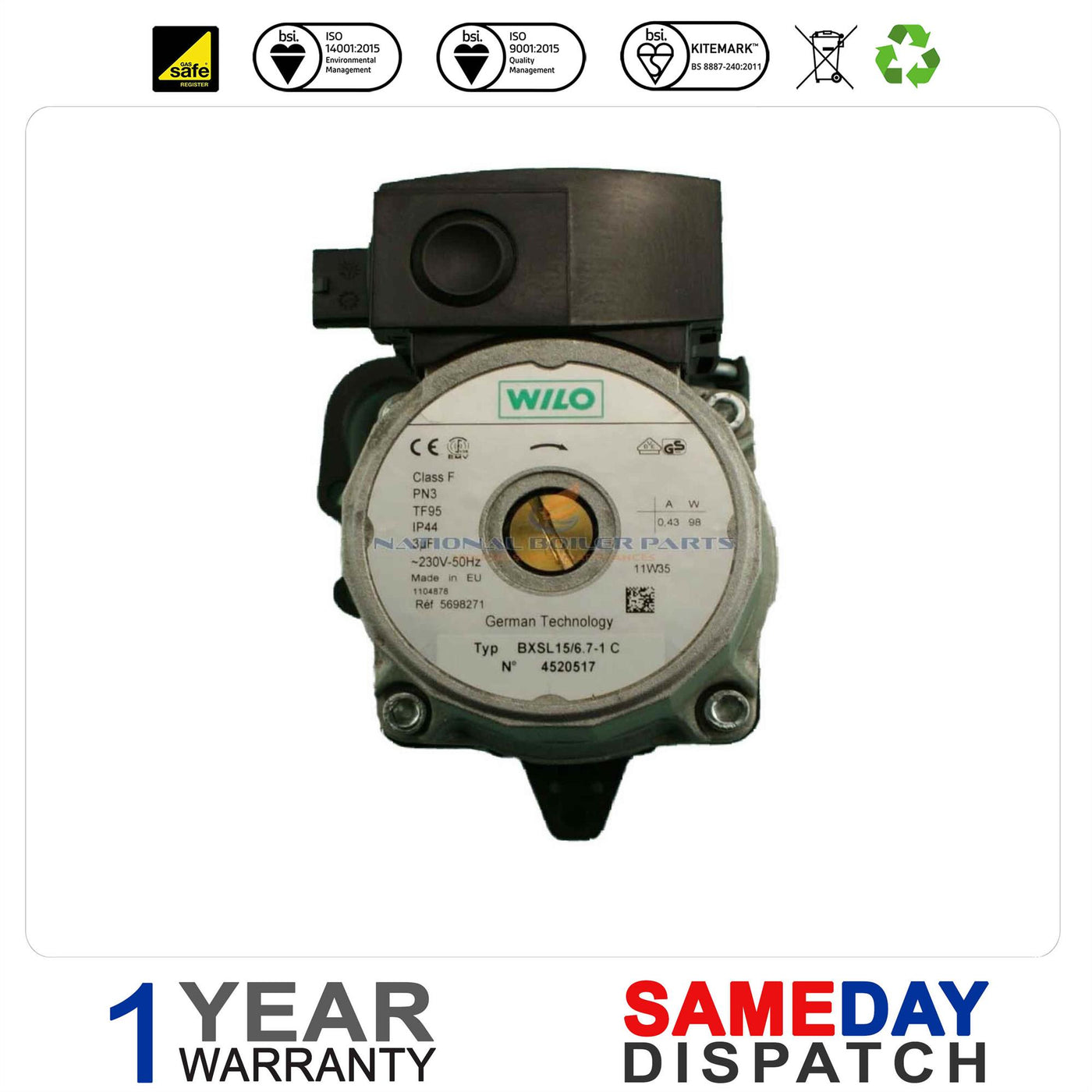 Potterton Apollo 25 30 & Performa 24 Eco He 2 Boiler Pump 720063001