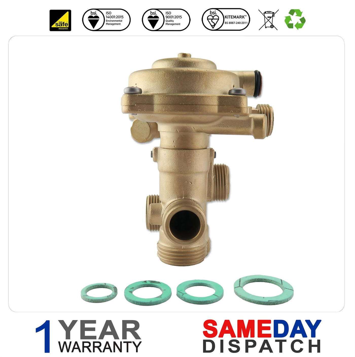 Ravenheat CSi, Little White Silver Star Diverter Valve 0008VAL09010/0