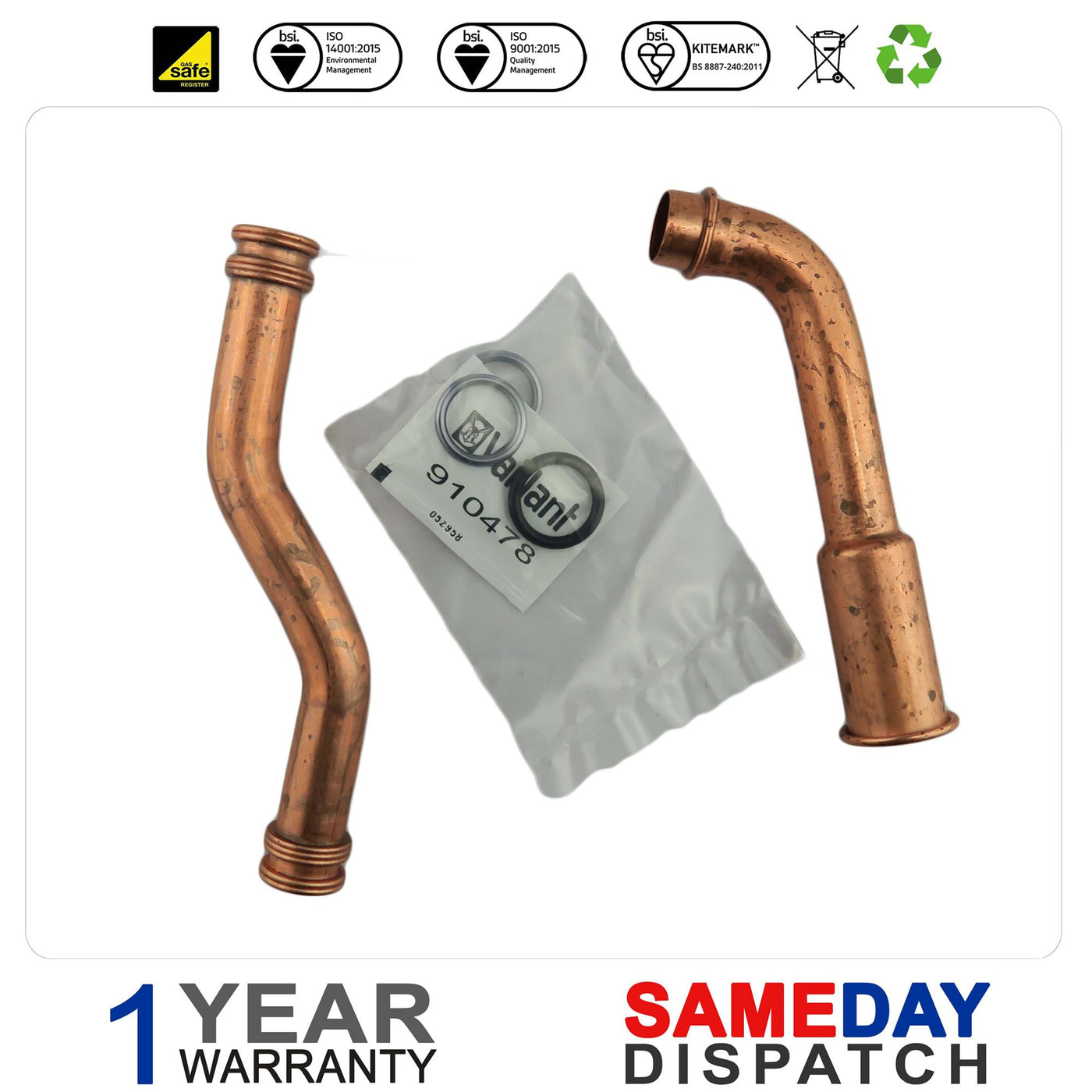 Vaillant Heat Exchanger Connection Tube Pipe 0020068956