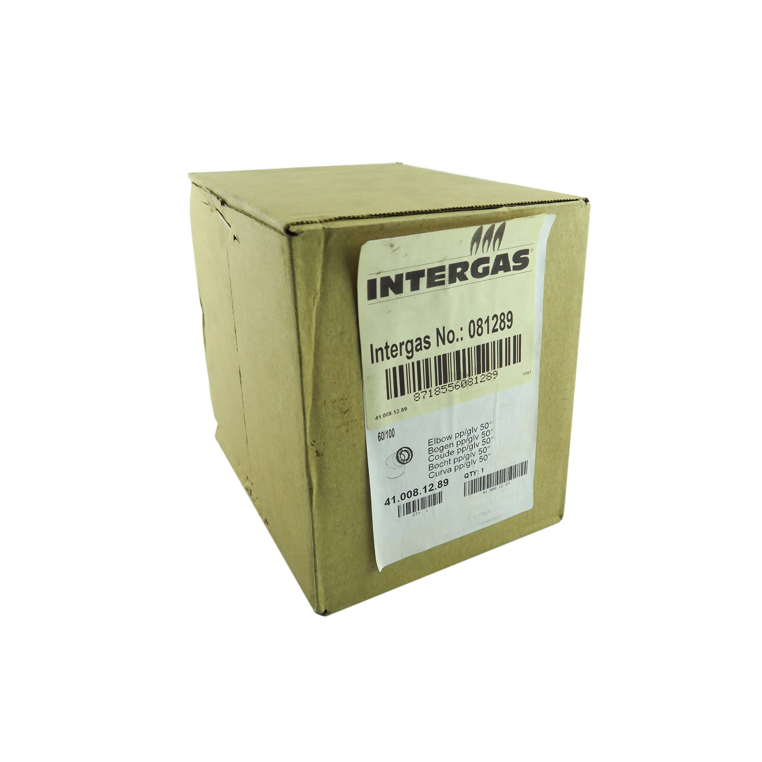 Intergas 50 Degree Offset Flue Elbow For Retro Fit 081289