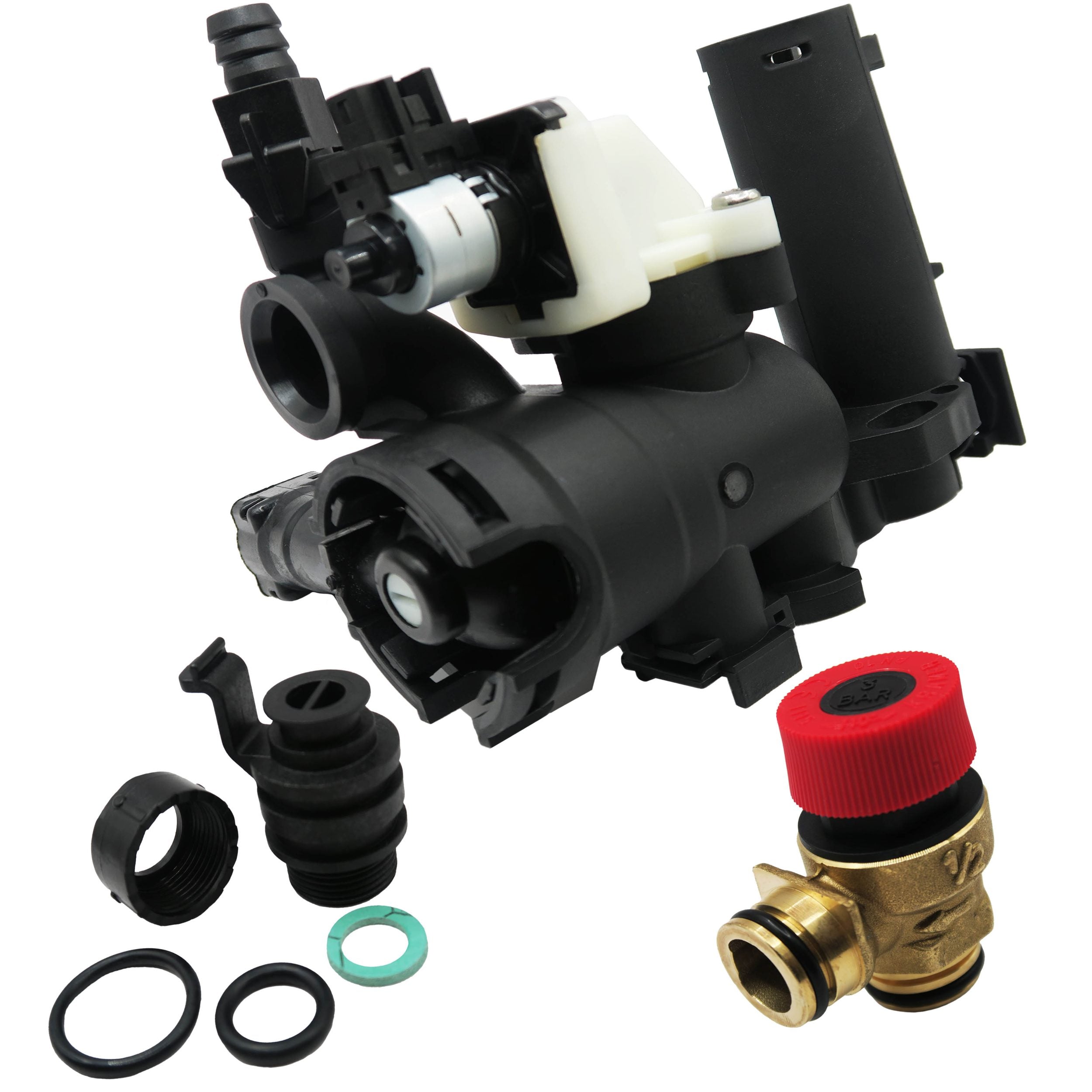 Worcester Boiler Manifold Return Unit + Flow Turbine Adaptor + PRV 87161064420 87161064330 87161064310
