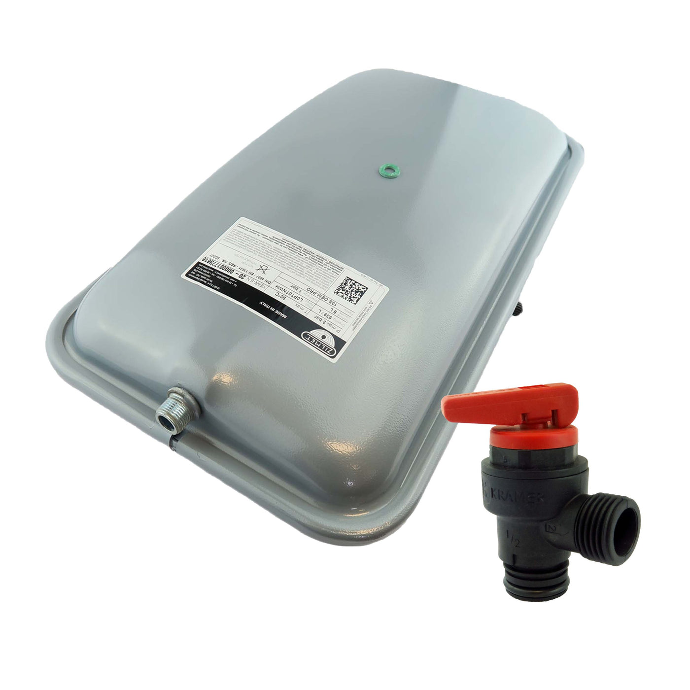 Glowworm Boiler Expansion Vessel (8L) + Pressure Relief Valve 0020020744 0020275015