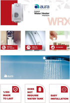 Electric Instant Water Heater - Aura Instantaneous Heater 7KW with Shower Head