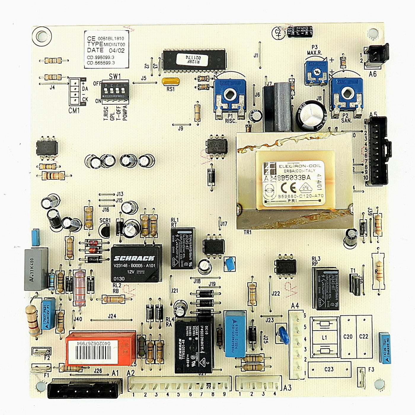 BAXI MAIN COMBI & POTTERTON PERFORMA BOILER PCB 5112380