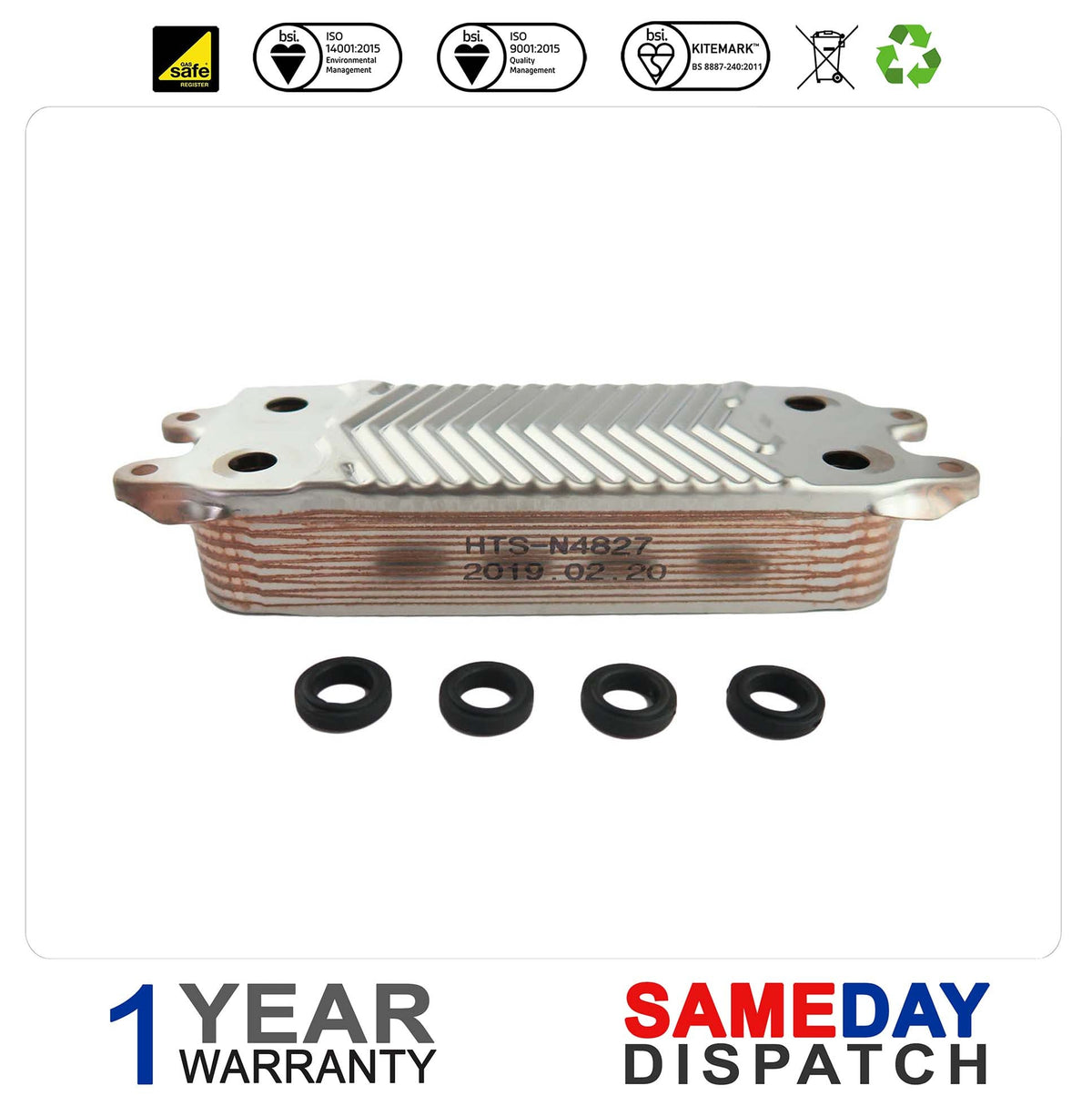 VAILLANT ECOTEC PRO 24 & 28 PLATE HEAT EXCHANGER 0020020018 178971 (14 PL)
