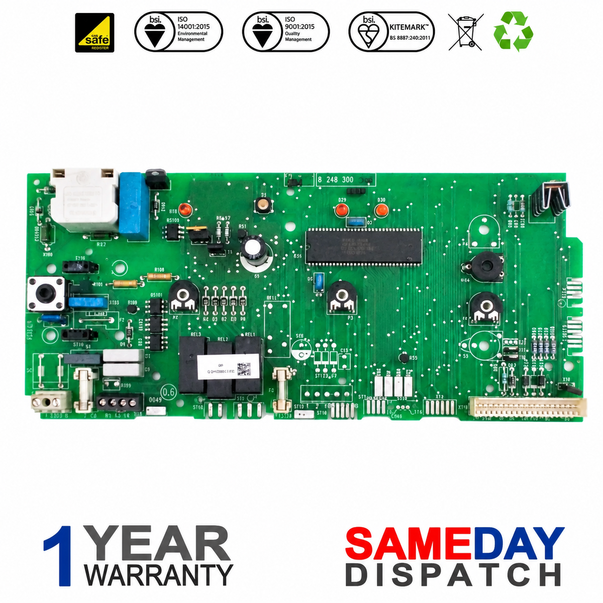 Worcester Bosch 26CDi RSF Boiler Printed Circuit Board PCB 8748300395