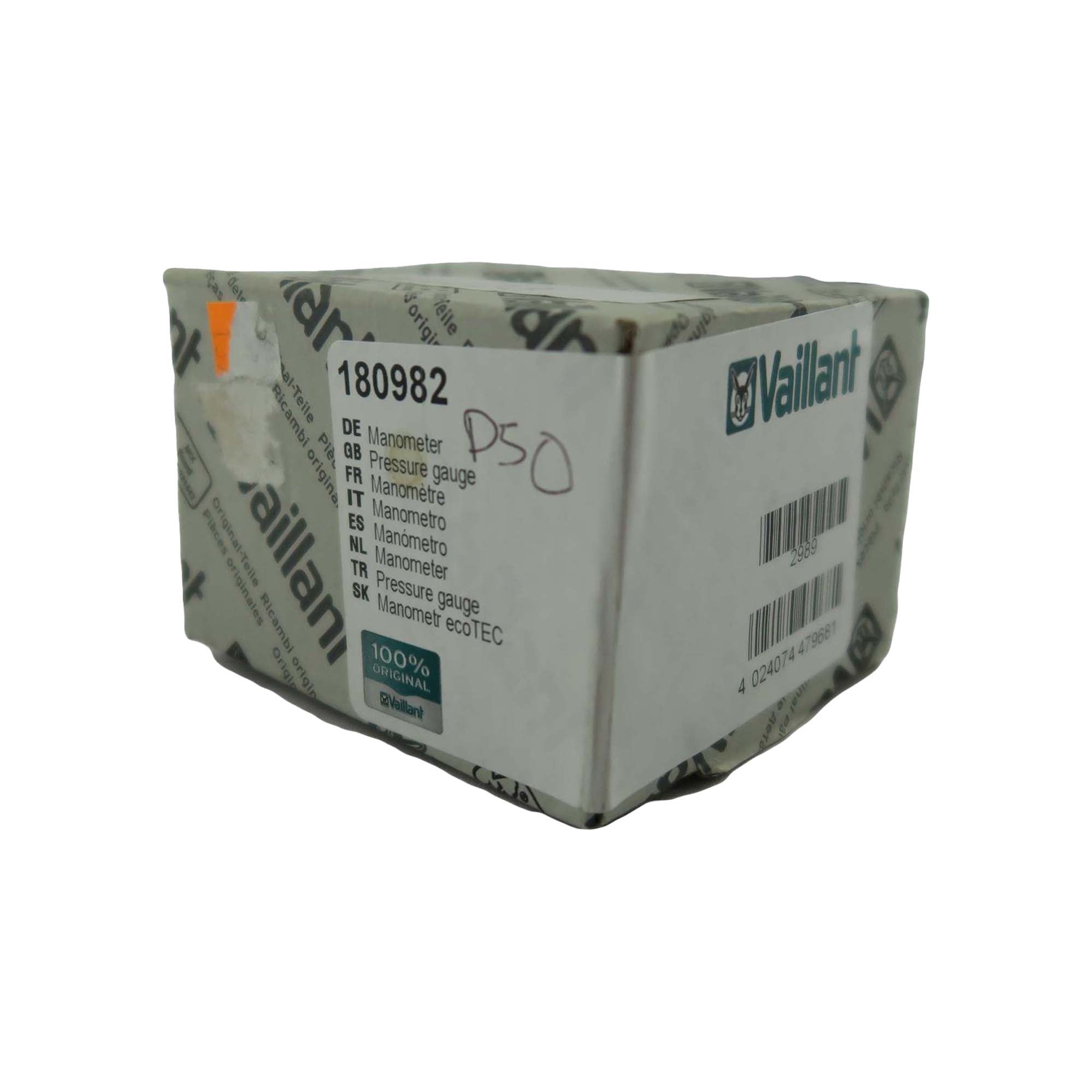Vaillant Boiler Pressure Gauge 180982