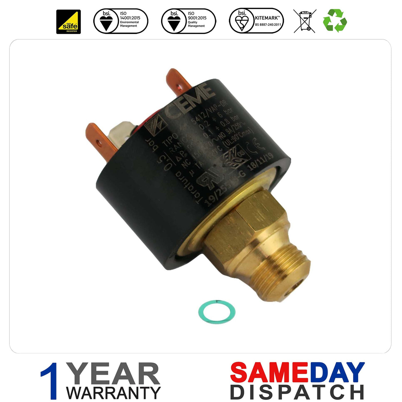 ALPHA CD25X & CD28X WATER PRESSURE SWITCH 3.014379
