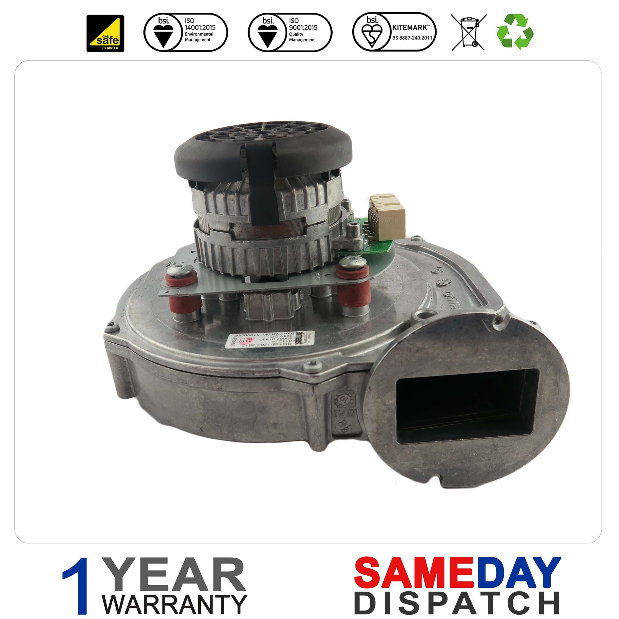 Baxi / Main / Potterton Boiler Fan 720011701 was 5109925 Type 1