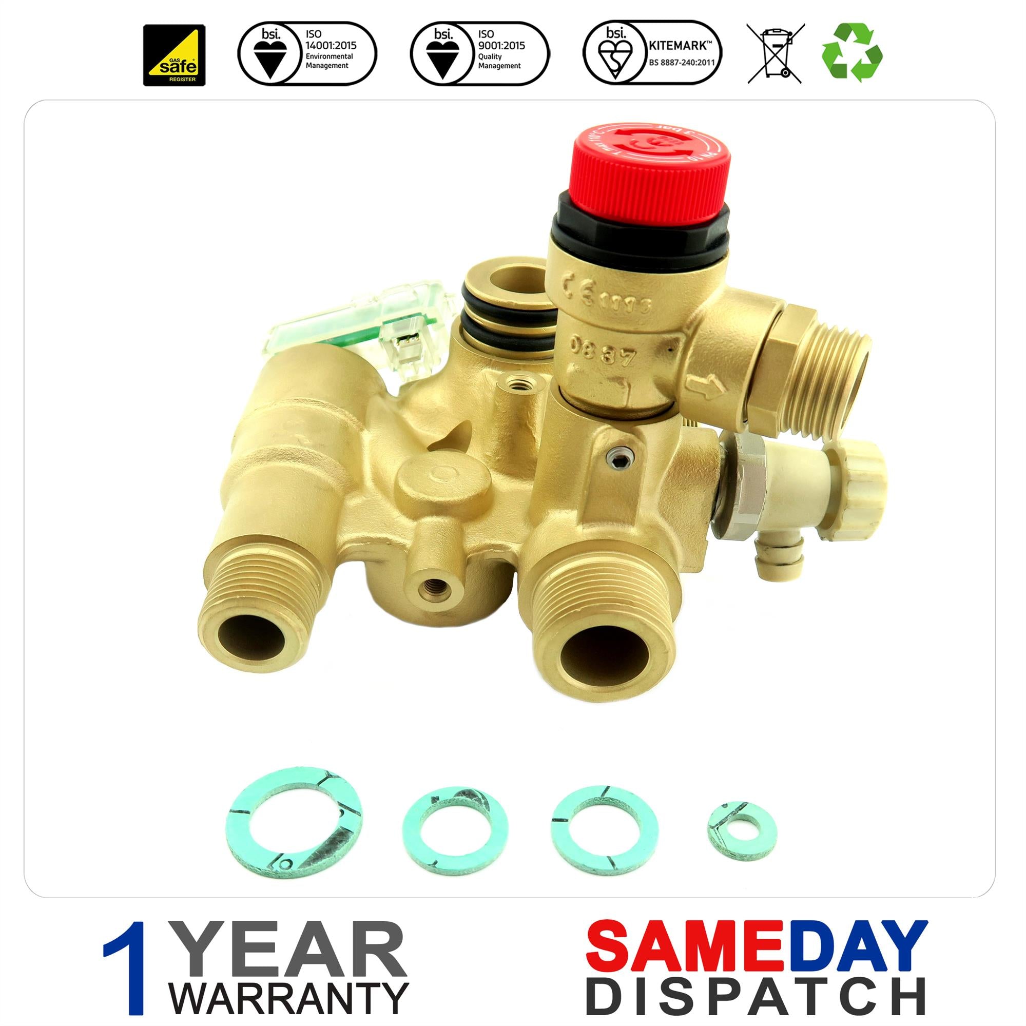 Baxi Potterton Main Hydraulic Inlet Valve with Flow Sensor 5132453