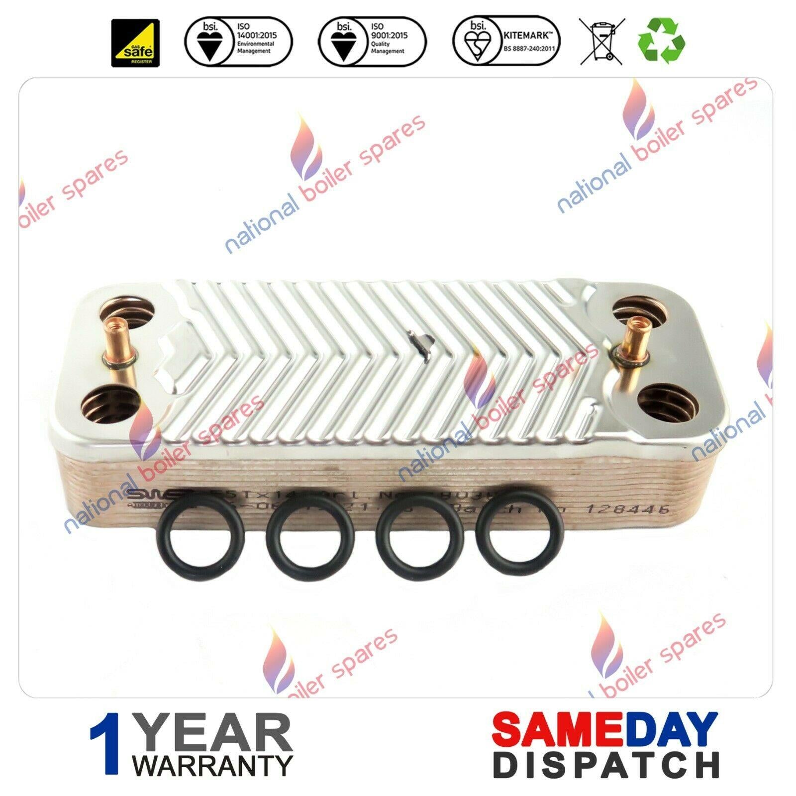 Biasi Boiler DHW Plate Heat Exchanger BI1001101