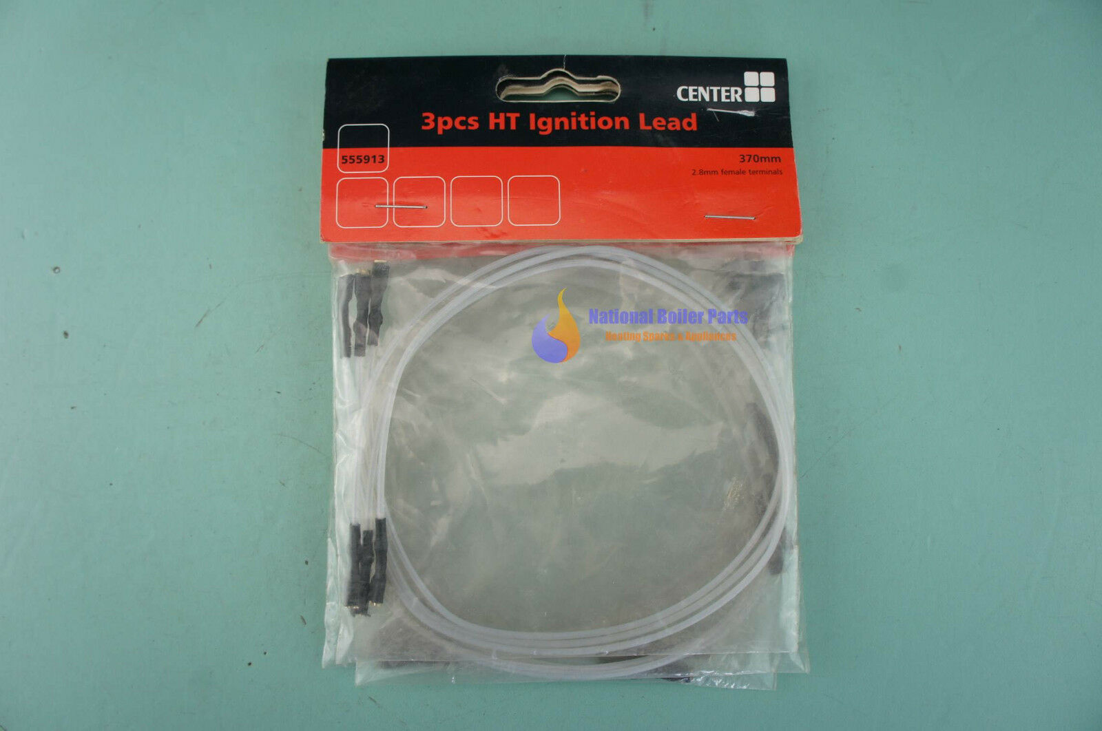 Center - 3pcs HT Ignition Lead 2.8 Female Terminals 370mm - 555913