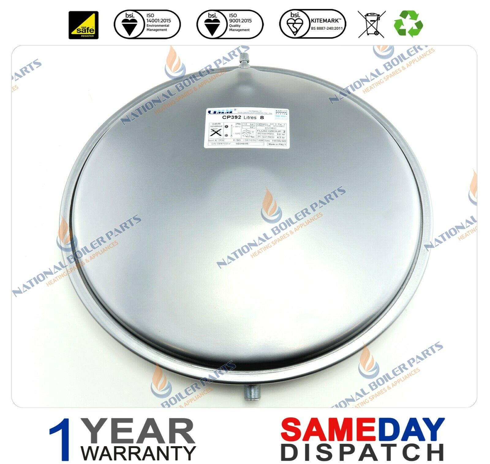 Halstead Boiler Expansion Vessel (8 Litre) 450999