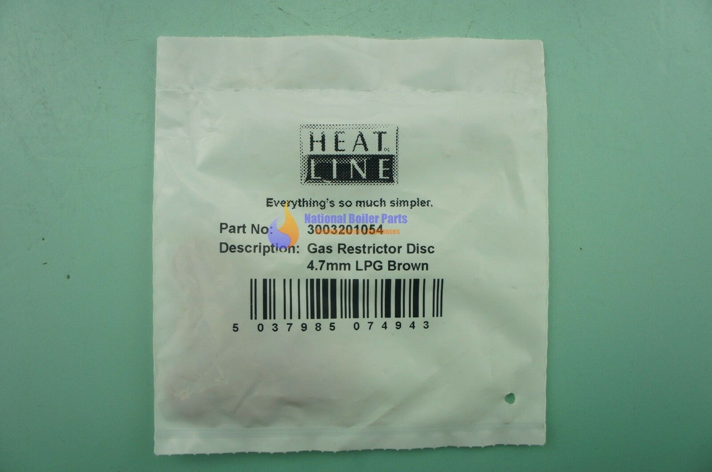 Heatline Gas Restrictor Disc 4.7mm LPG Brown (Pck 10) 3003201054