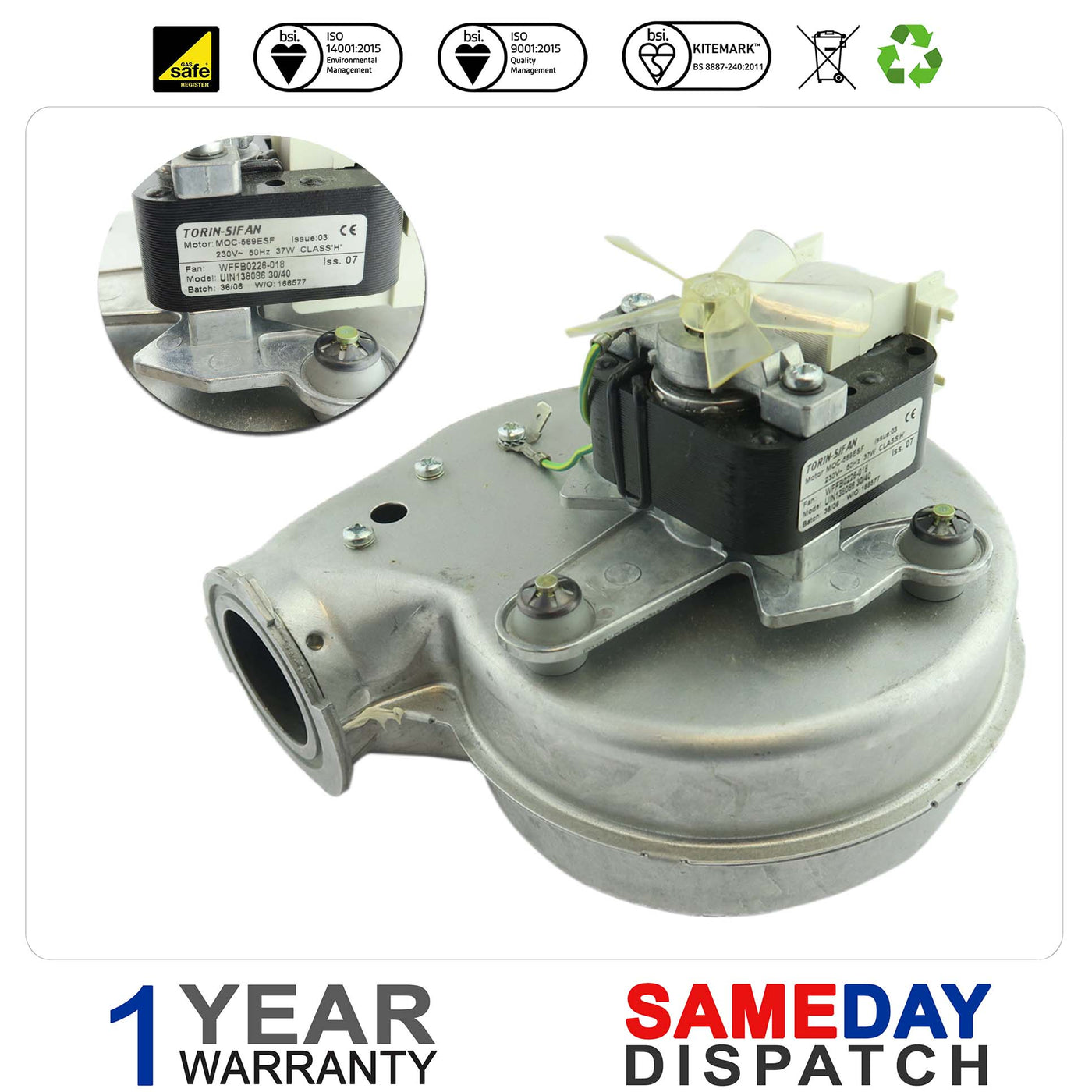 Ideal Boiler Fan 077835